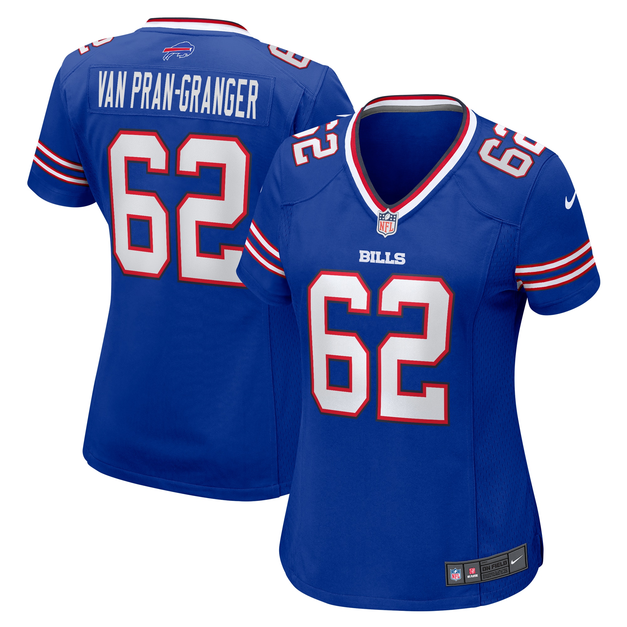 Women's Buffalo Bills Sedrick Van Pran-Granger Royal Game Jersey JS5274 Saliibo