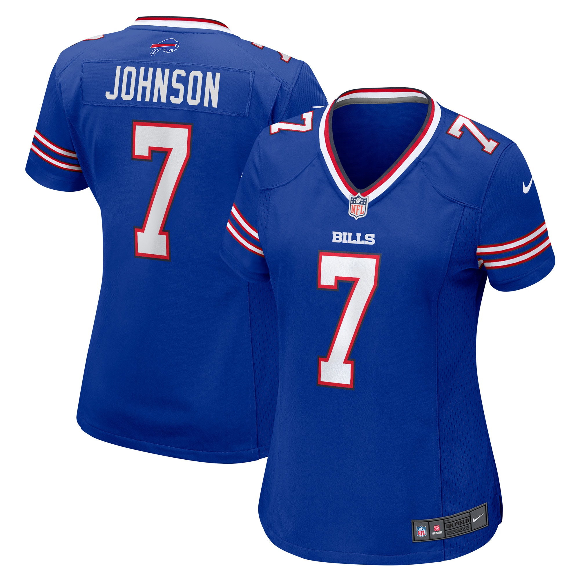 Women's Buffalo Bills Taron Johnson Royal Game Player Jersey JS1926 Saliibo