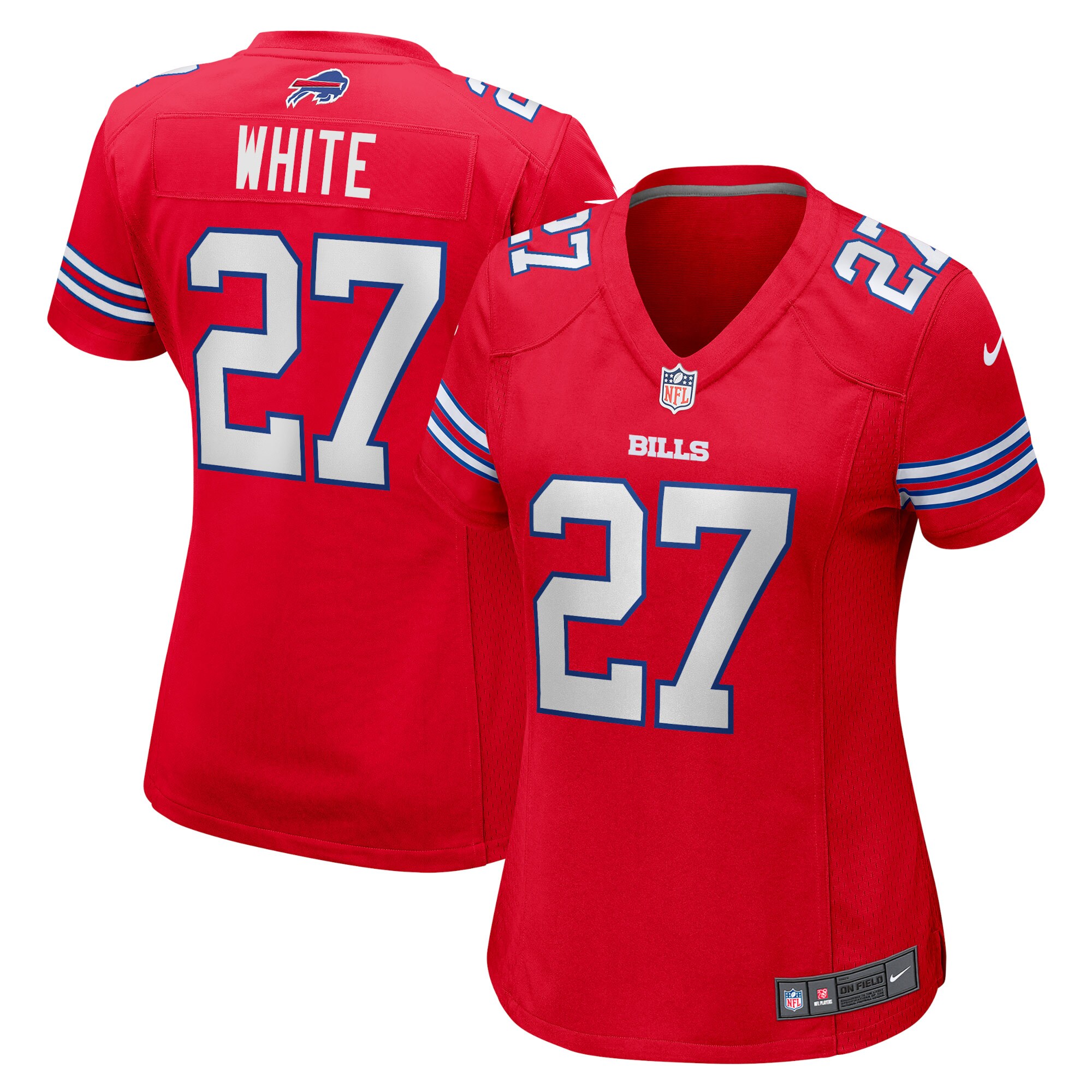 Women's Buffalo Bills Tre'Davious White Red Game Player Jersey JS4913 Saliibo