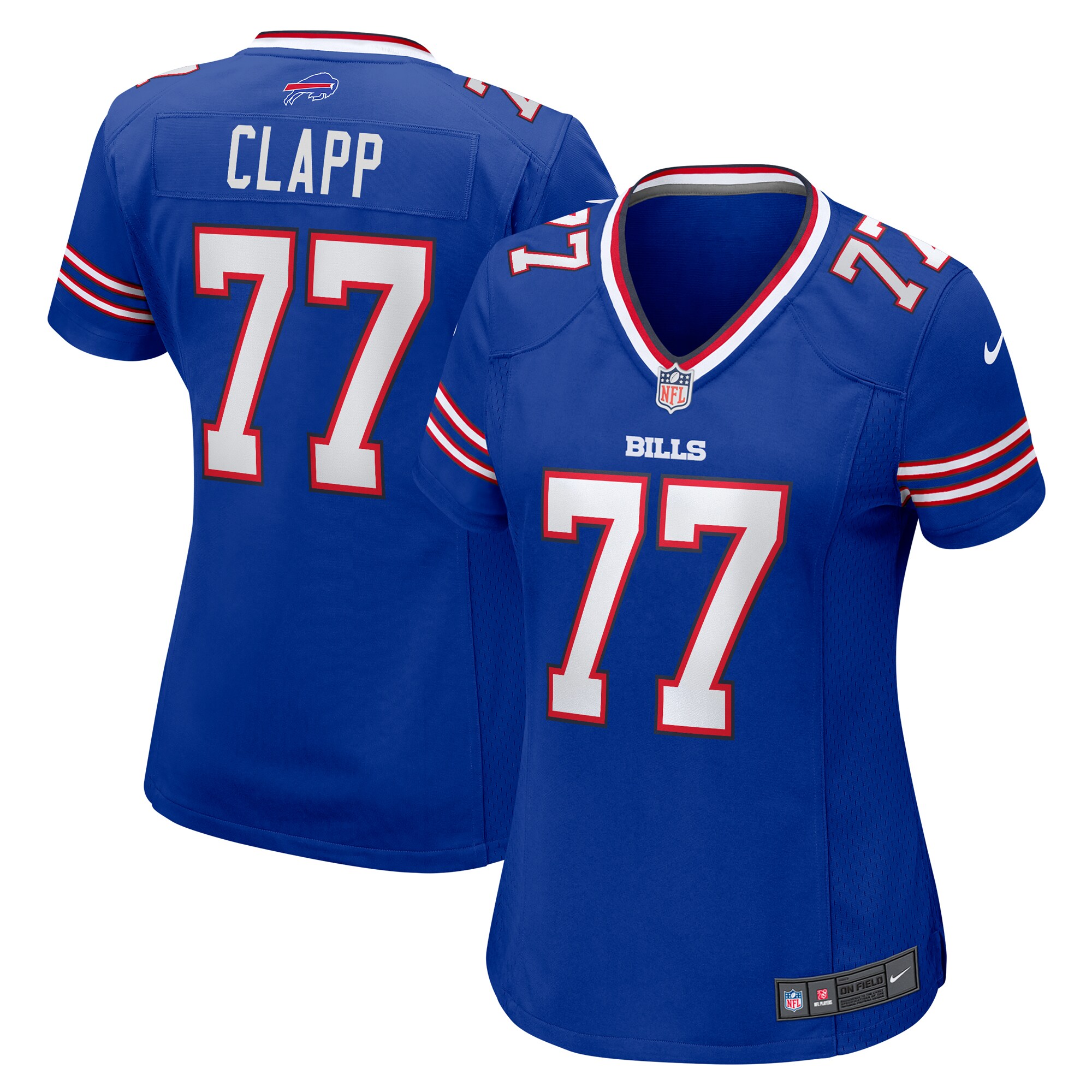 Women's Buffalo Bills Will Clapp Royal Team Game Jersey JS9736 Saliibo
