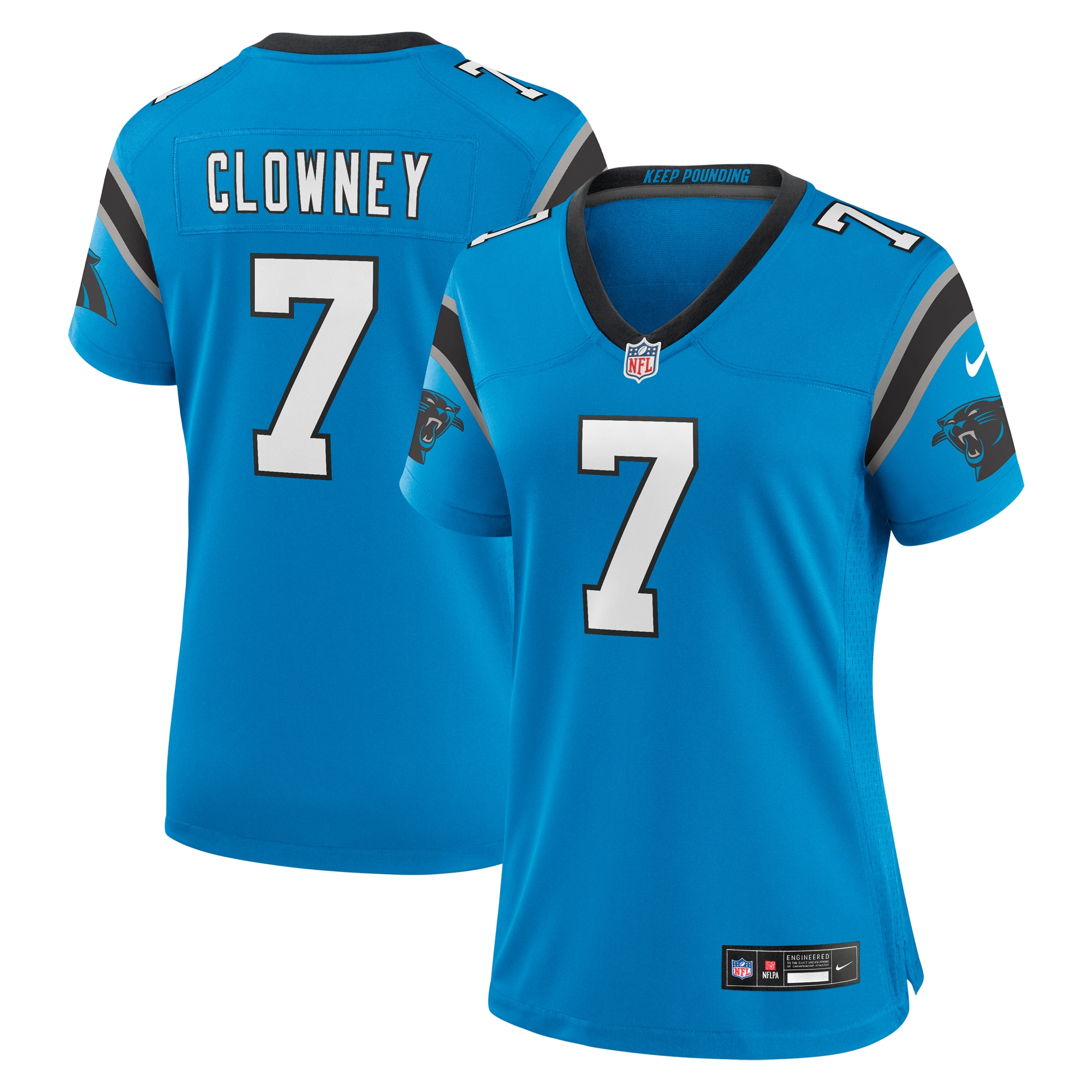 Women's Carolina Panthers Jadeveon Clowney Blue Alternate Game Jersey JS4597 Saliibo