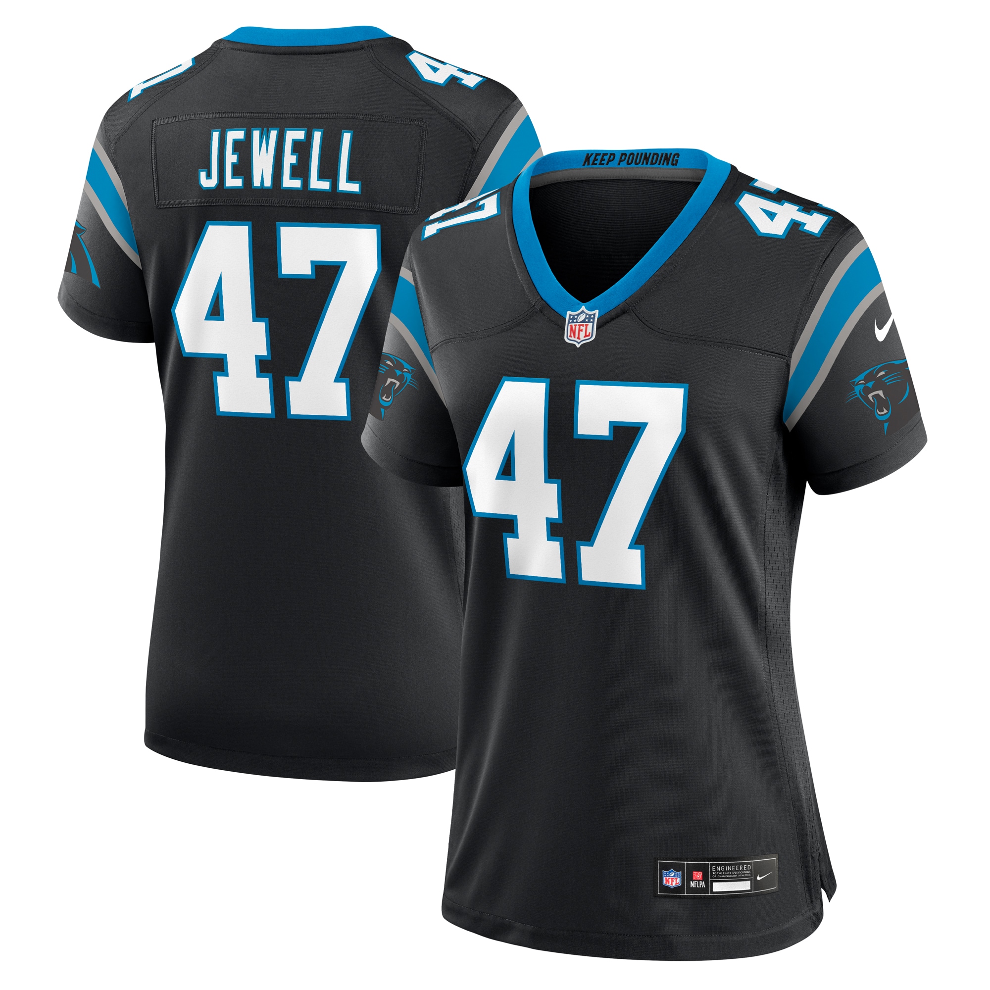 Women's Carolina Panthers Josey Jewell Black Game Jersey JS3049 Saliibo