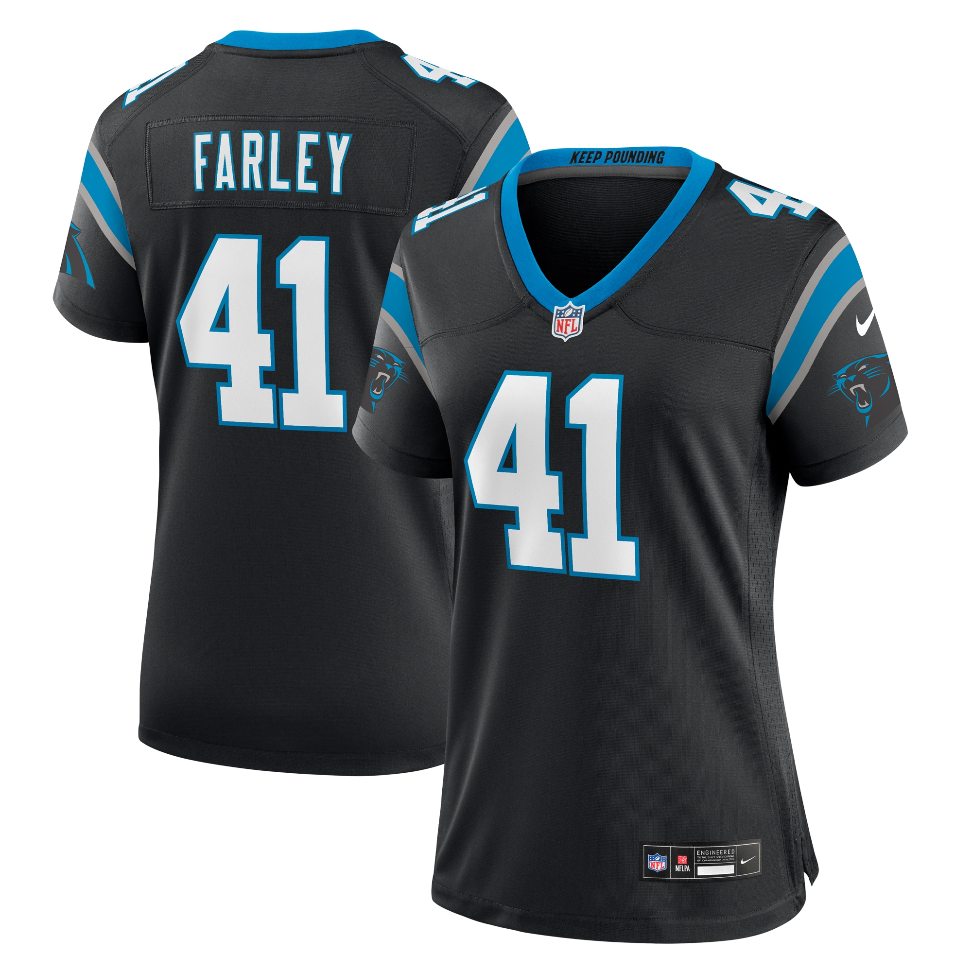 Women's Carolina Panthers Matthias Farley Black Game Jersey JS5246 Saliibo