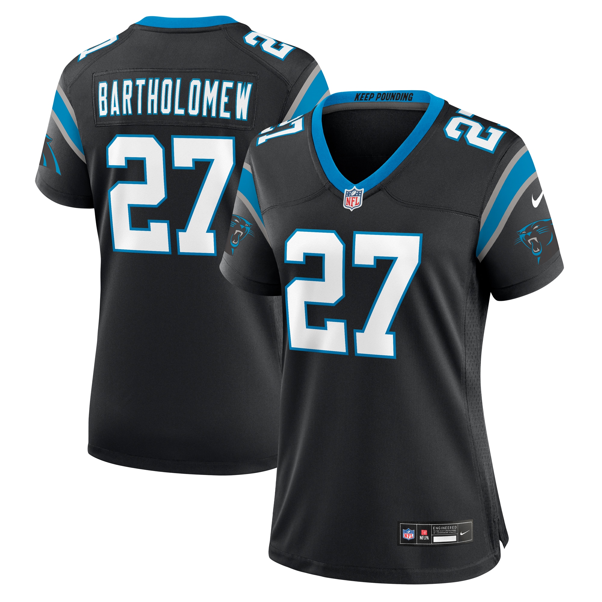 Women's Carolina Panthers Shemar Bartholomew Black Game Jersey JS4784 Saliibo