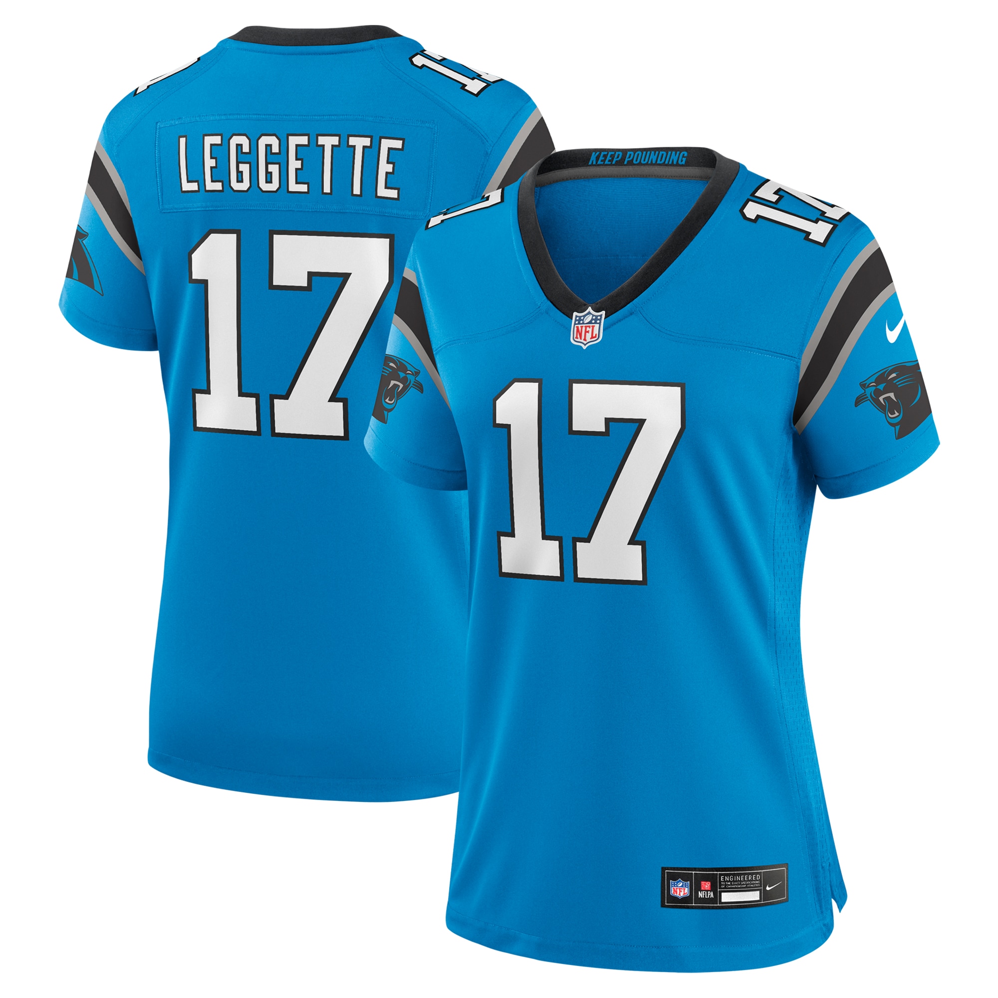 Women's Carolina Panthers Xavier Legette Blue Alternate Game Jersey JS6144 Saliibo