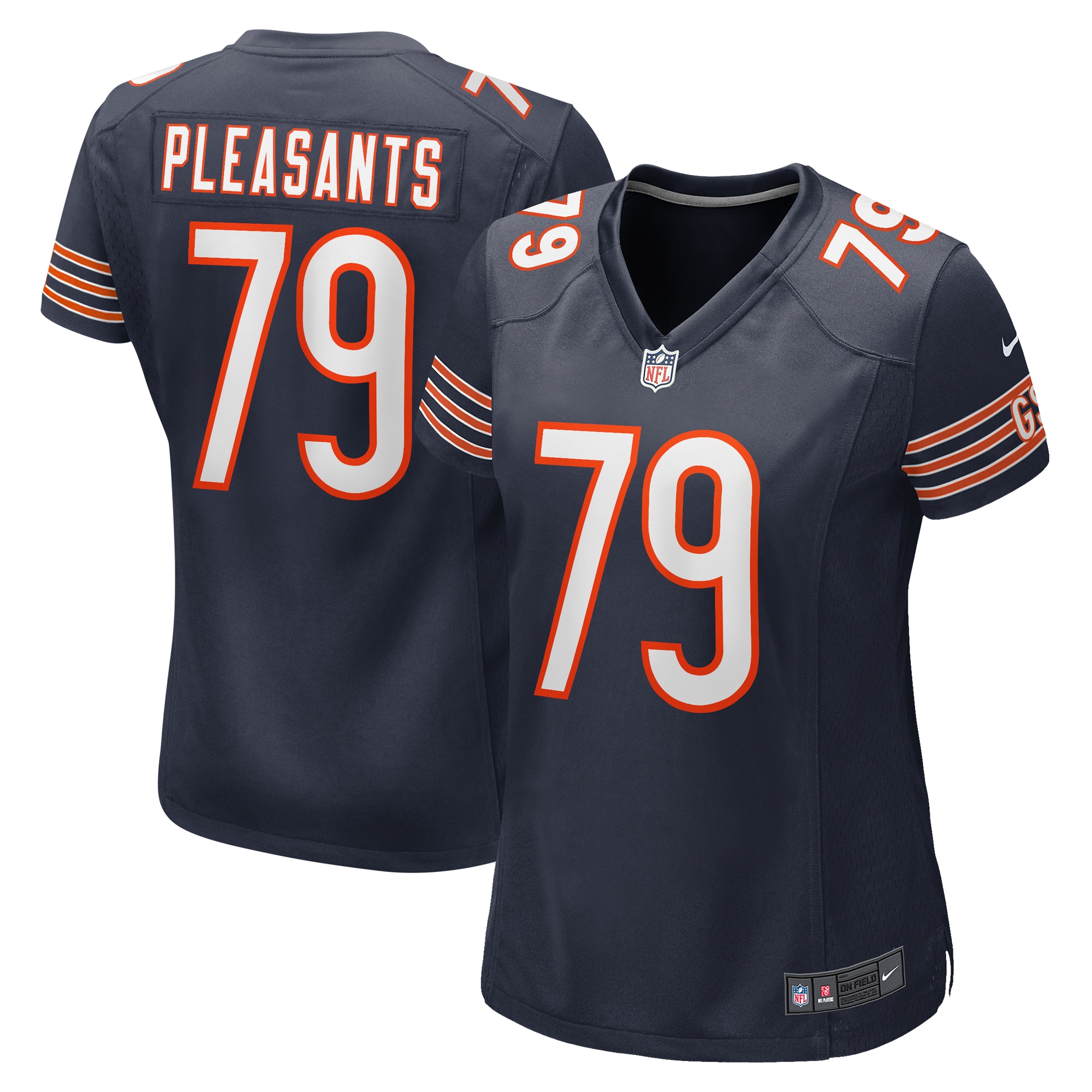 Women's Chicago Bears Austen Pleasants Navy Game Jersey JS5678 Saliibo