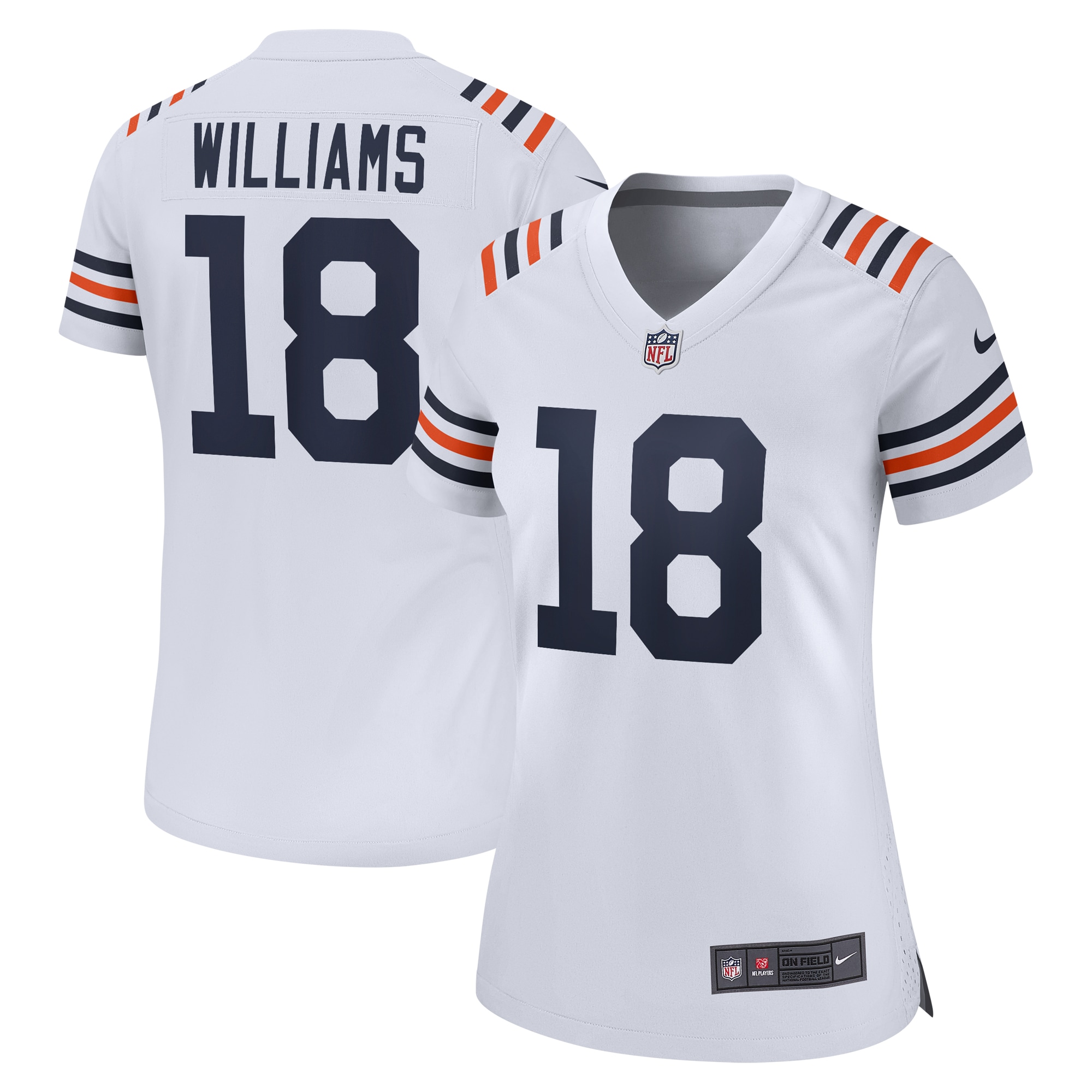 Women's Chicago Bears Caleb Williams White 2nd Alternate Game Player Jersey JS9264 Saliibo