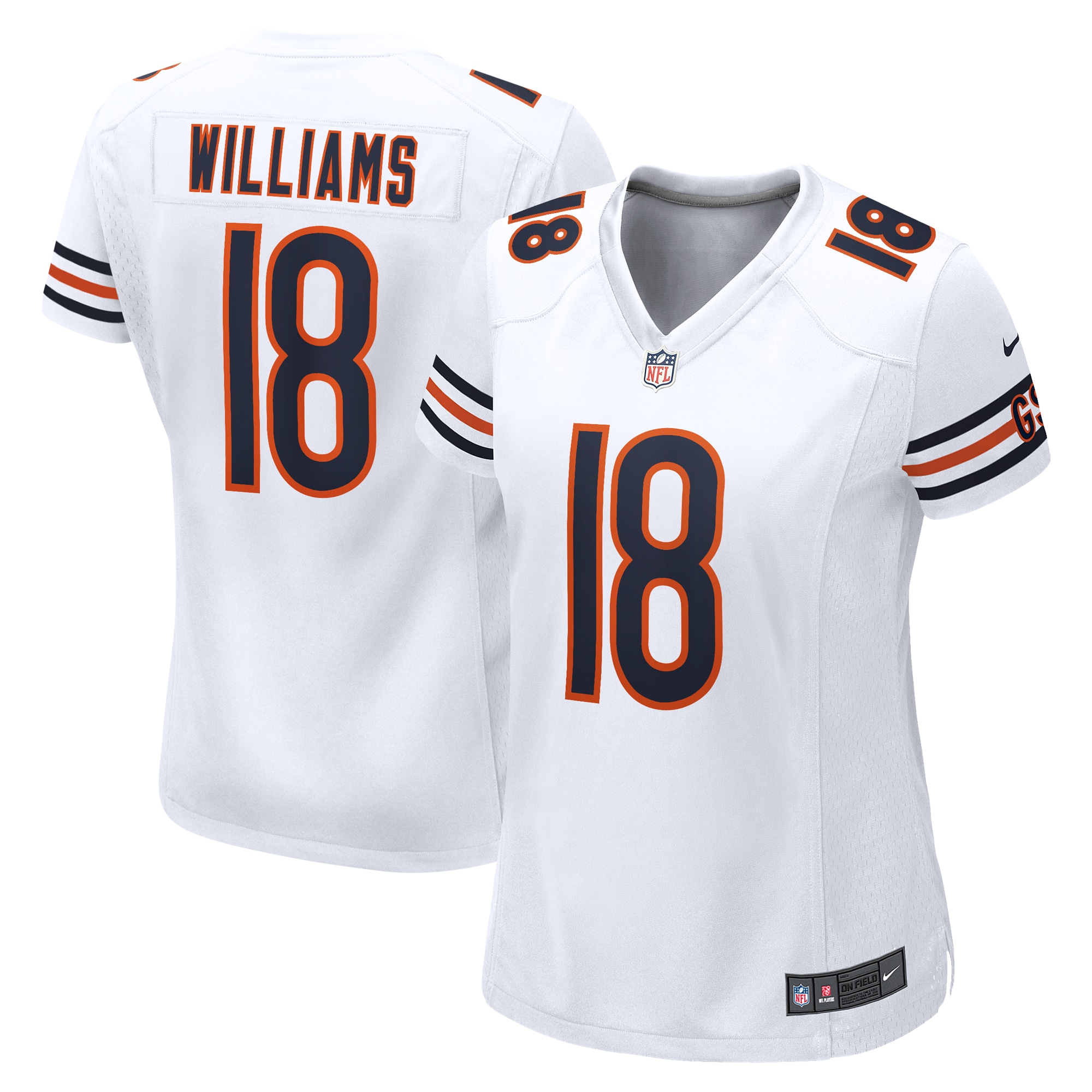 Women's Chicago Bears Caleb Williams White Game Player Jersey JS6905 Saliibo