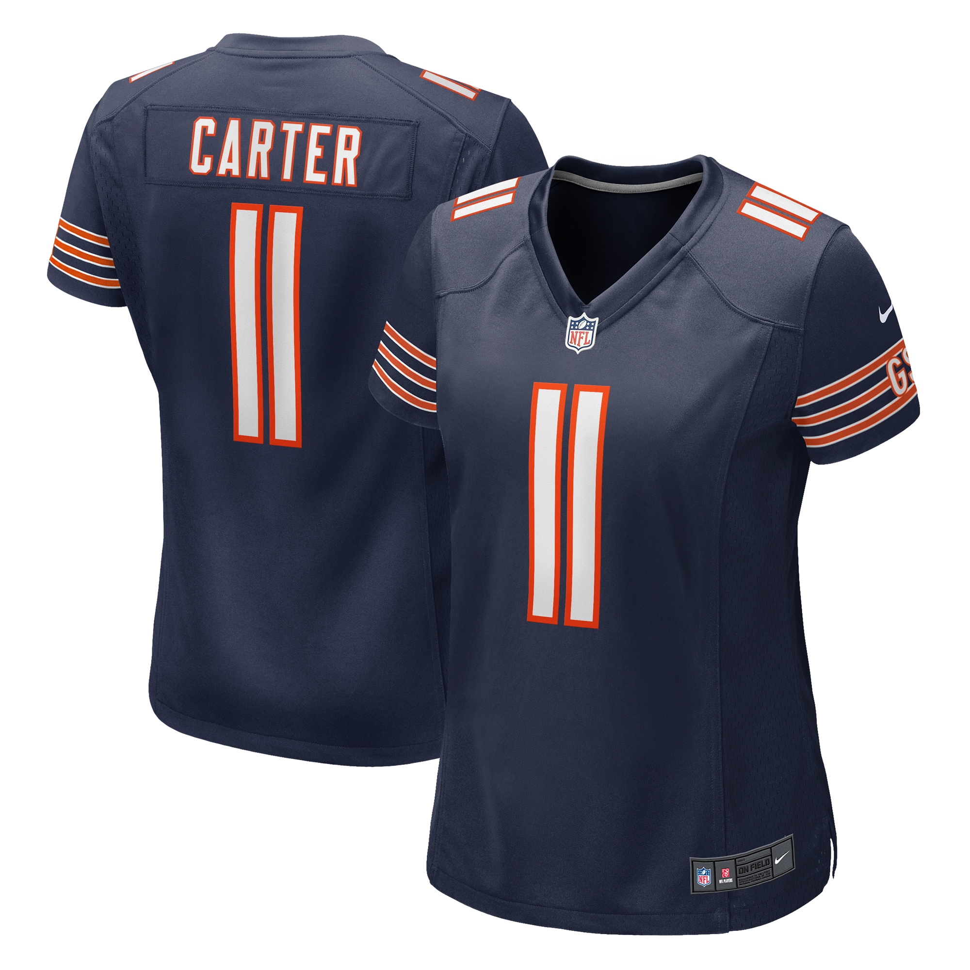 Women's Chicago Bears DeAndre Carter Navy Game Jersey JS8841 Saliibo