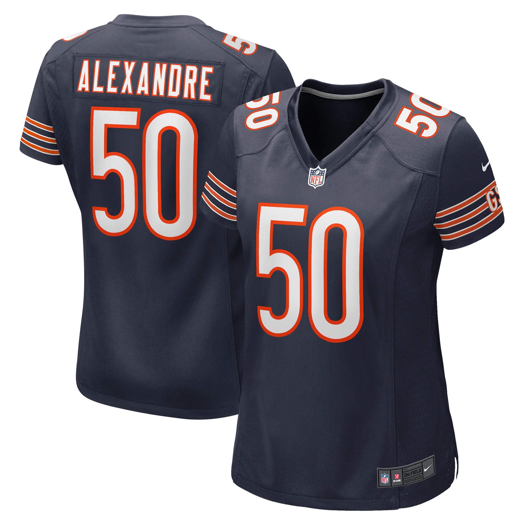 Women's Chicago Bears Deslin Alexandre Navy Team Game Jersey JS5885 Saliibo