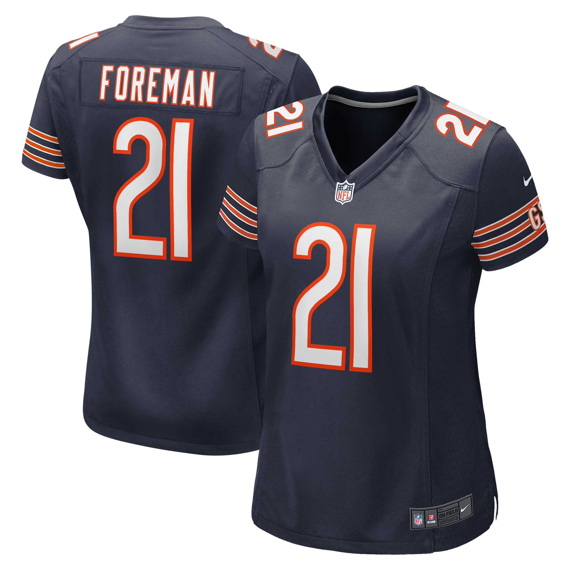Women's Chicago Bears D'Onta Foreman Navy Game Jersey JS9699 Saliibo