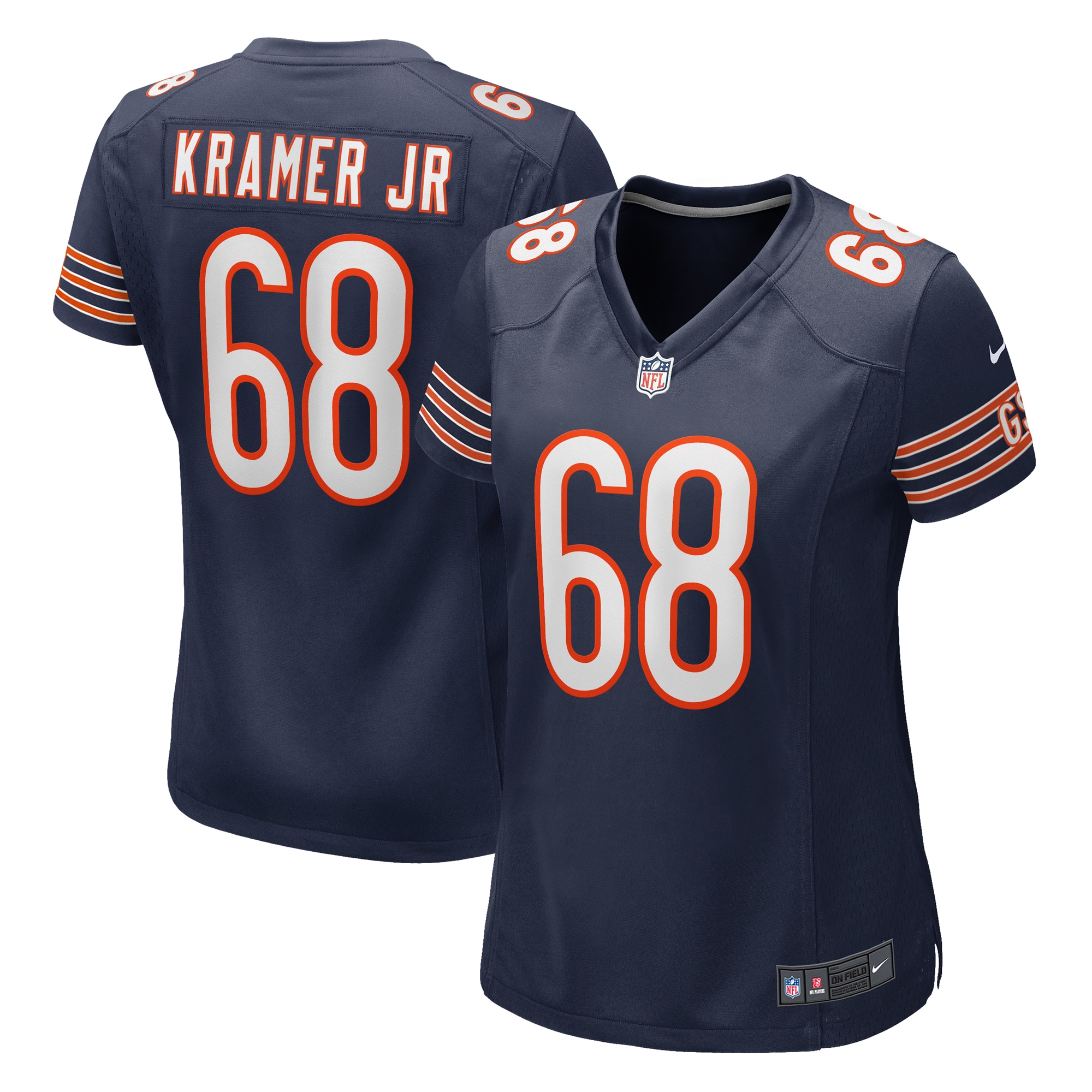 Women's Chicago Bears Doug Kramer Jr. Navy Game Jersey JS7075 Saliibo