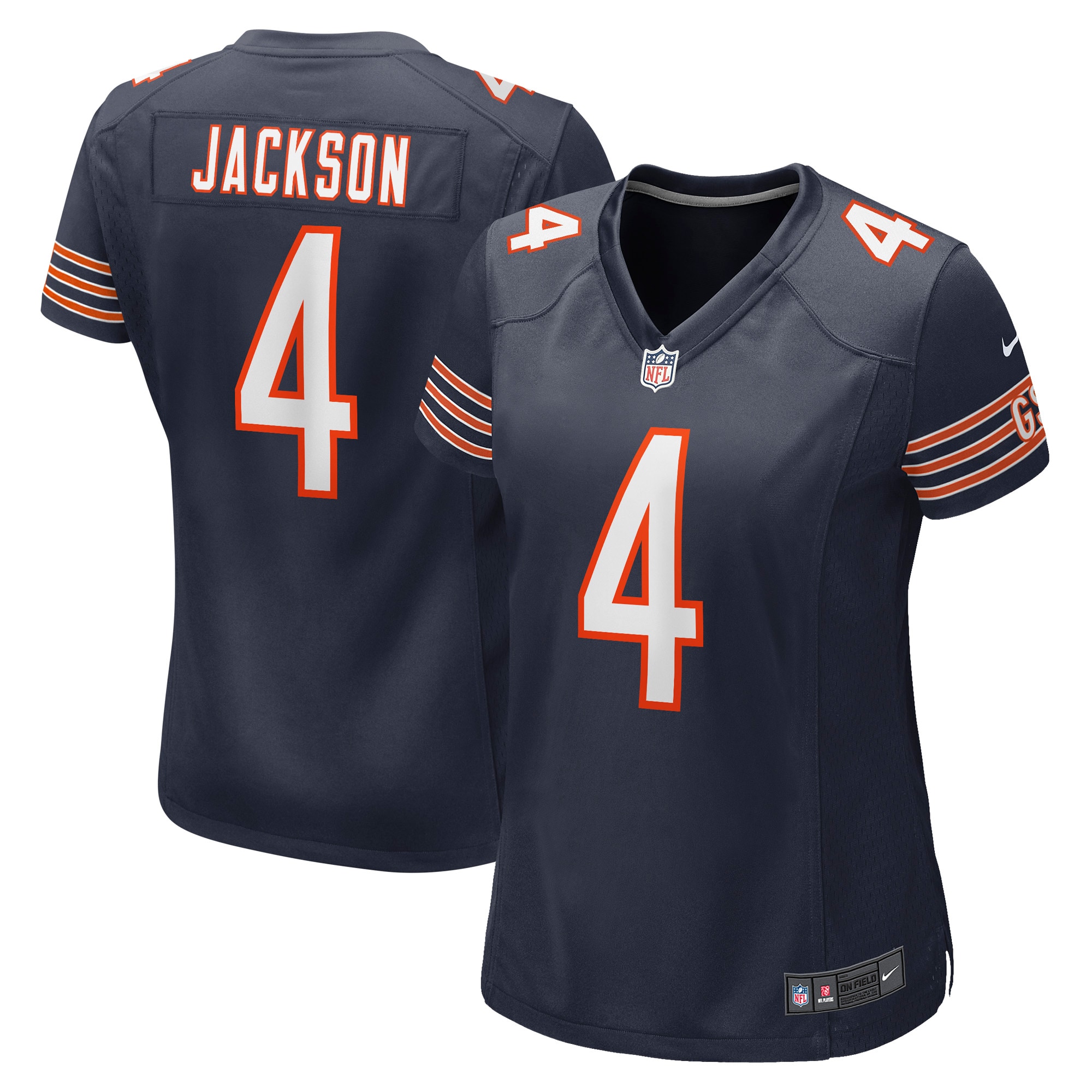 Women's Chicago Bears Eddie Jackson Navy Game Player Jersey JS3605 Saliibo
