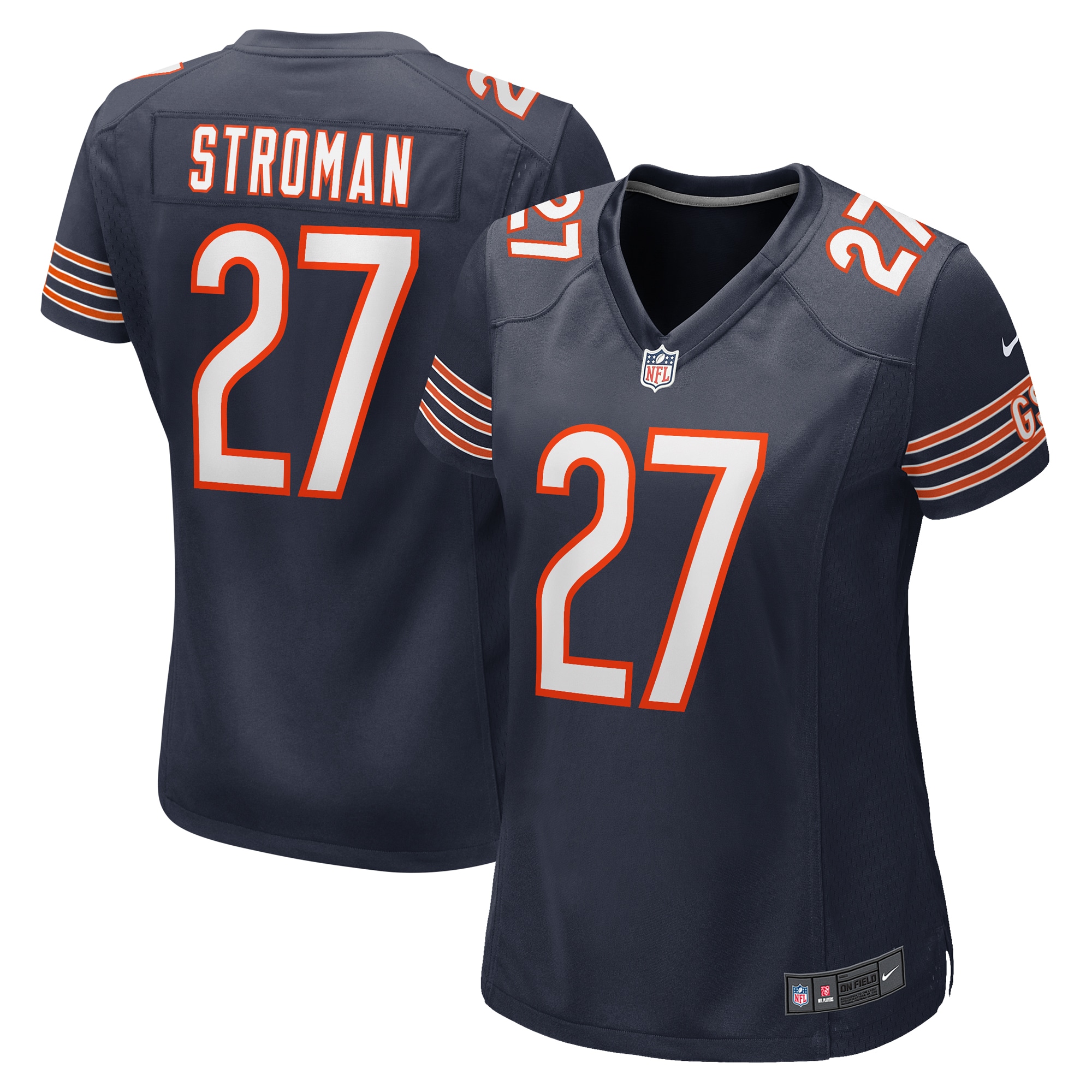 Women's Chicago Bears Greg Stroman Navy Team Game Jersey JS7467 Saliibo