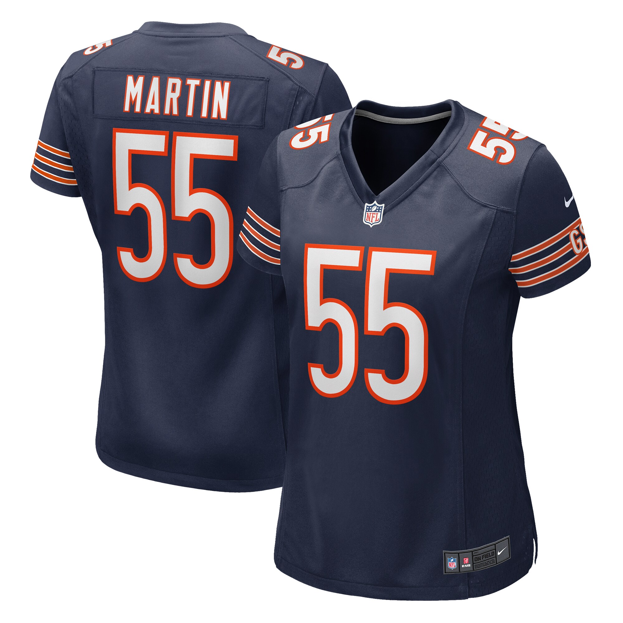Women's Chicago Bears Jacob Martin Navy Game Jersey JS6183 Saliibo