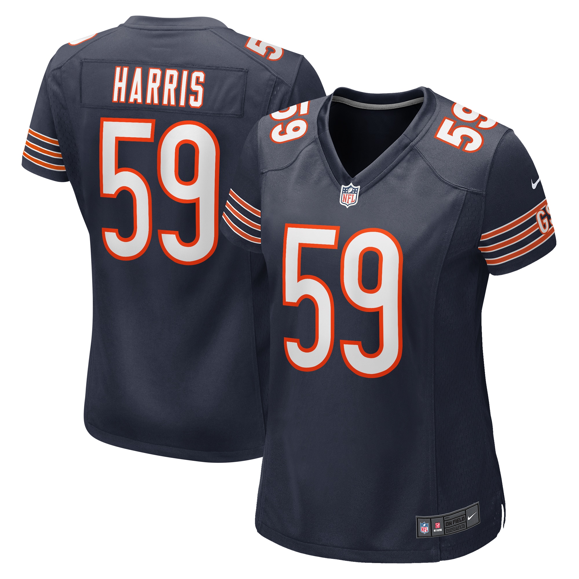 Women's Chicago Bears Jalen Harris Navy Team Game Jersey JS8758 Saliibo
