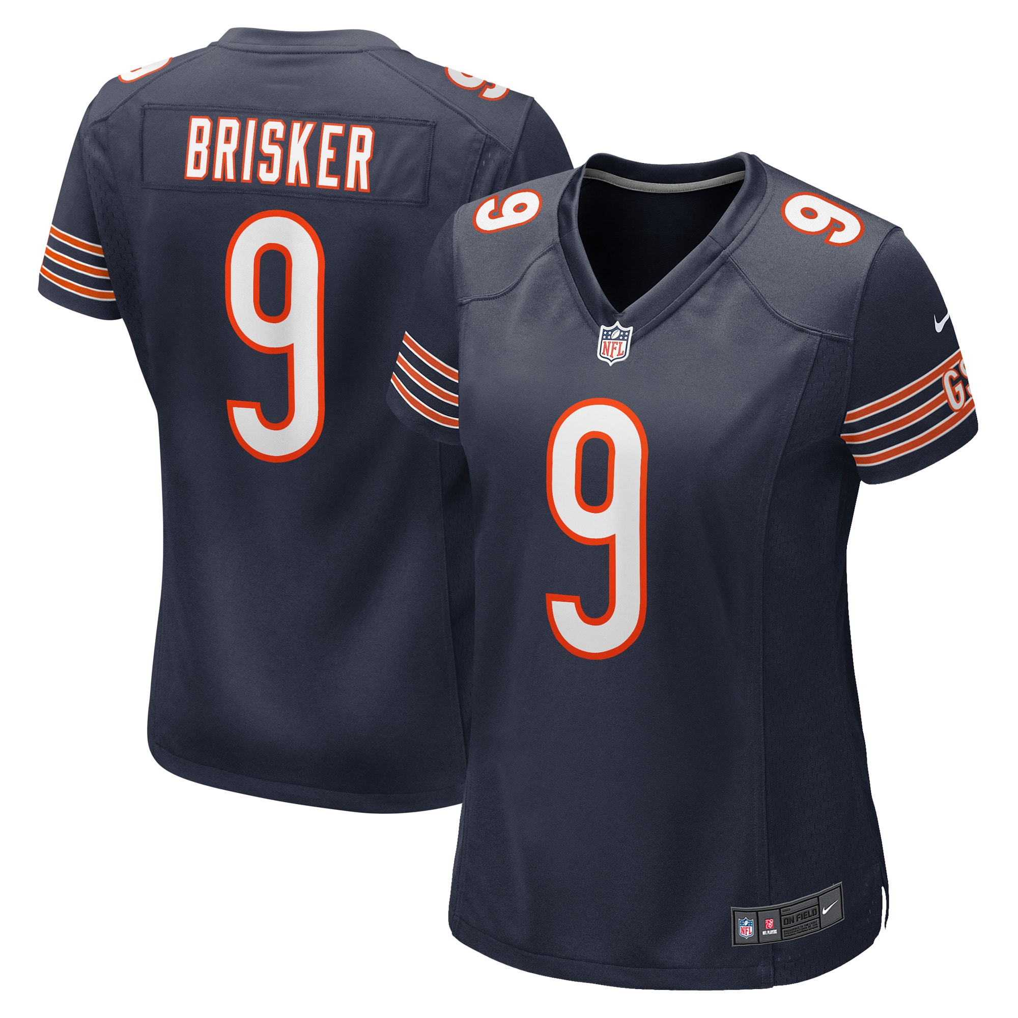 Women's Chicago Bears Jaquan Brisker Navy Game Player Jersey JS4664 Saliibo