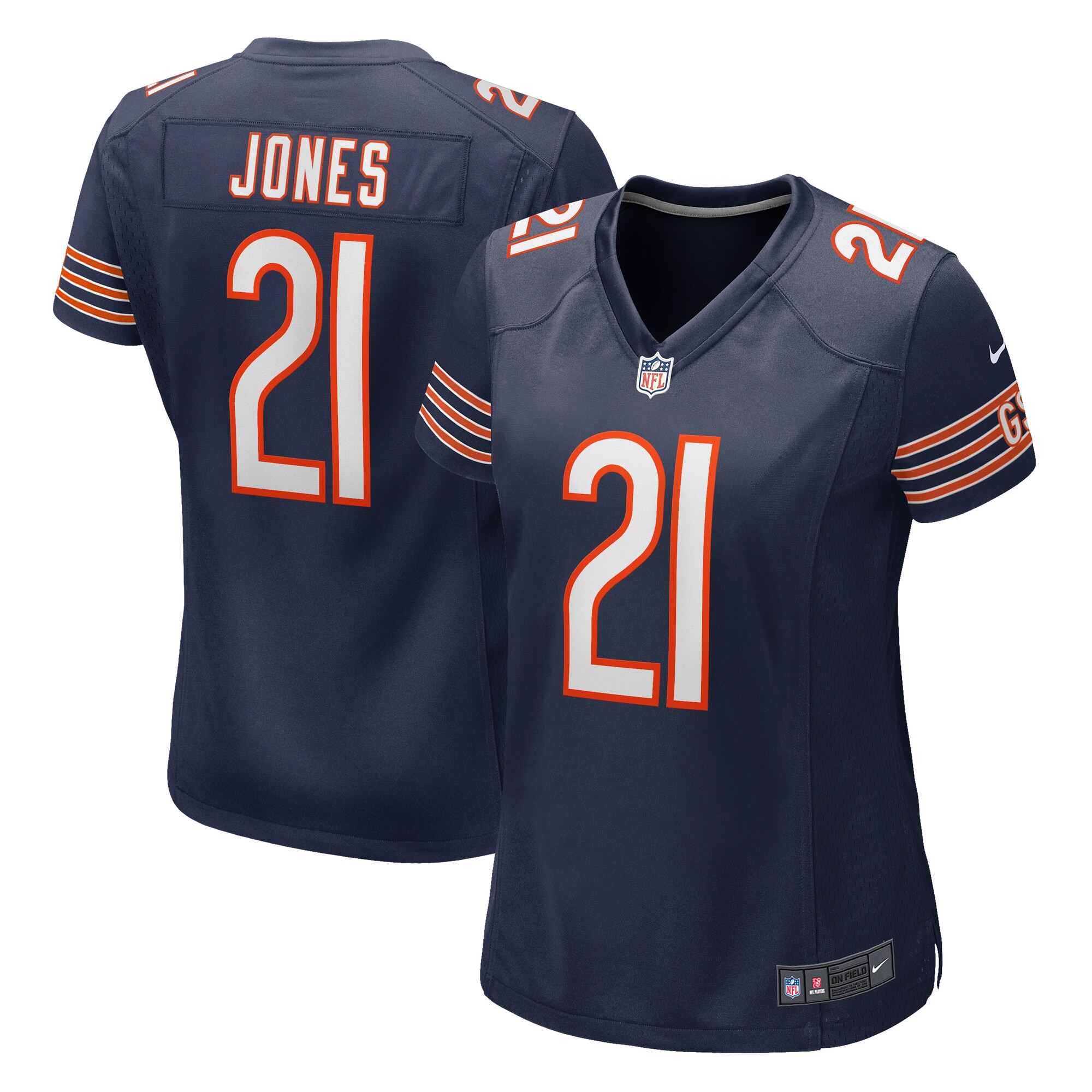 Women's Chicago Bears Jaylon Jones Navy Game Jersey JS7568 Saliibo
