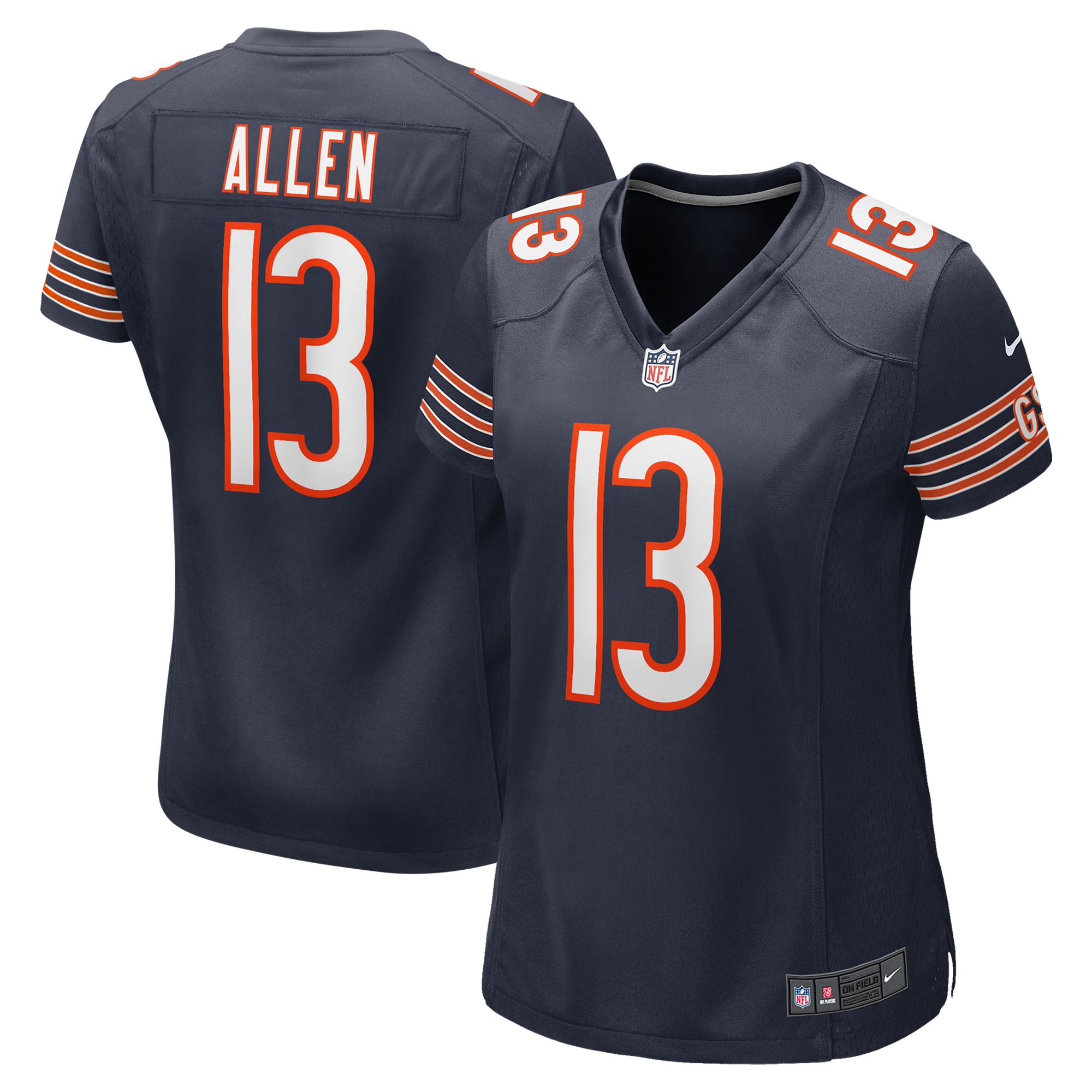 Women's Chicago Bears Keenan Allen Navy Game Jersey JS9100 Saliibo