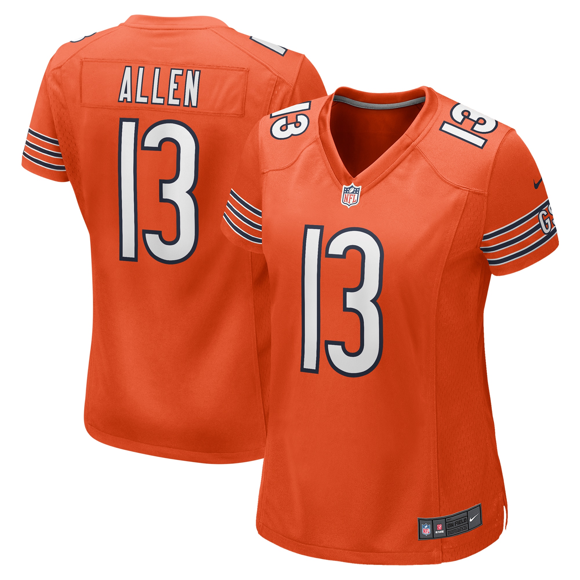 Women's Chicago Bears Keenan Allen Orange Alternate Game Jersey JS1517 Saliibo