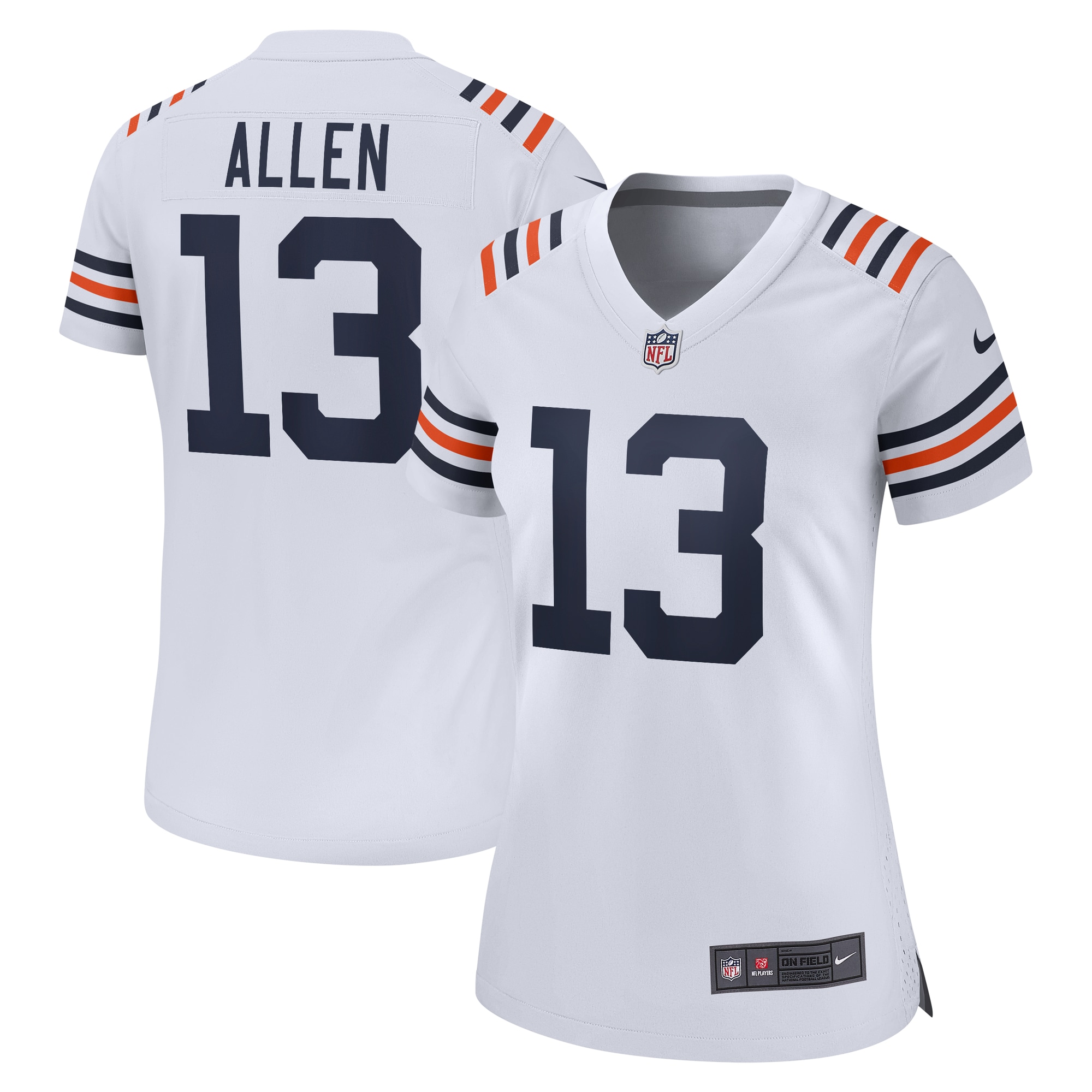 Women's Chicago Bears Keenan Allen White Alternate Game Jersey JS2450 Saliibo