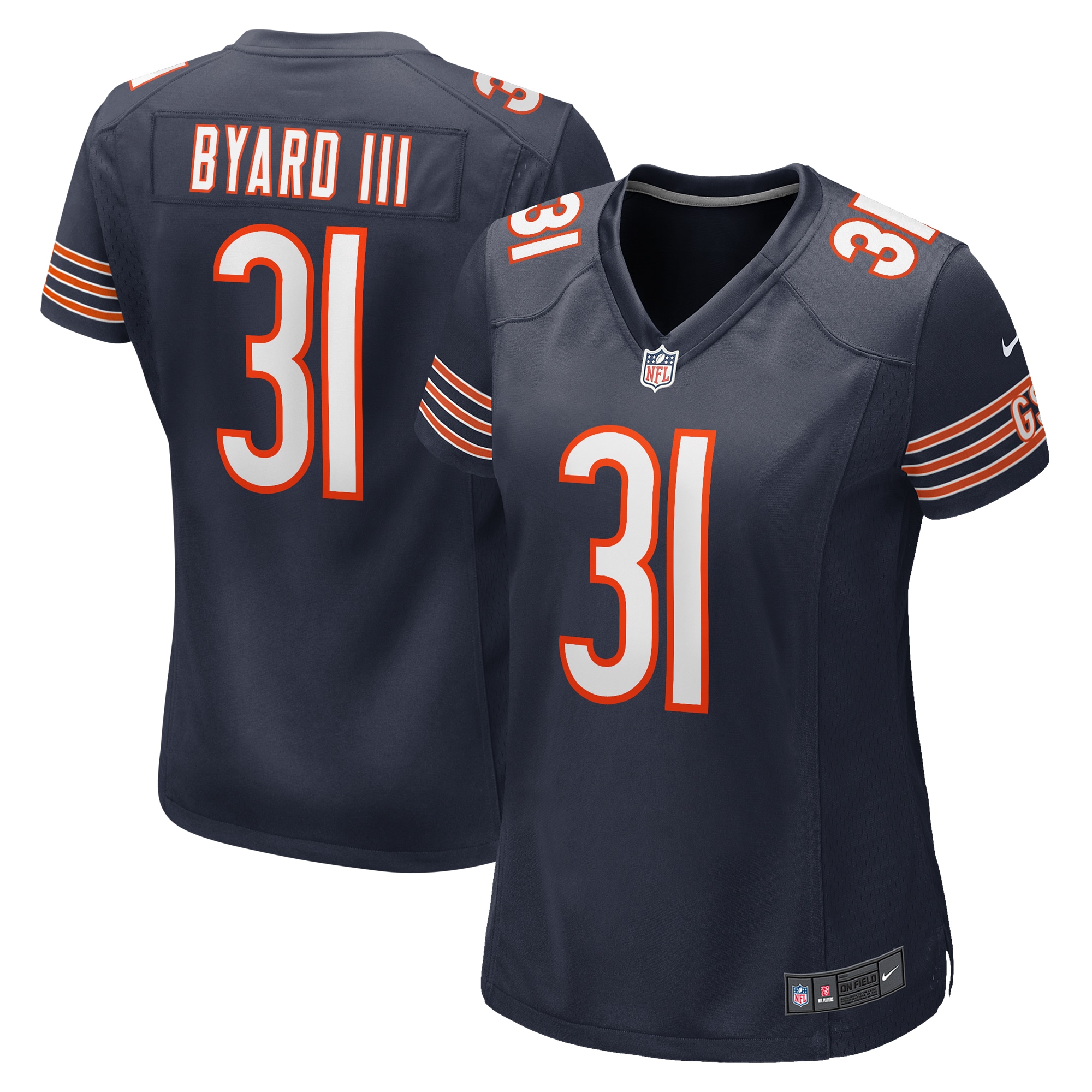 Women's Chicago Bears Kevin Byard III Navy Game Jersey JS1592 Saliibo