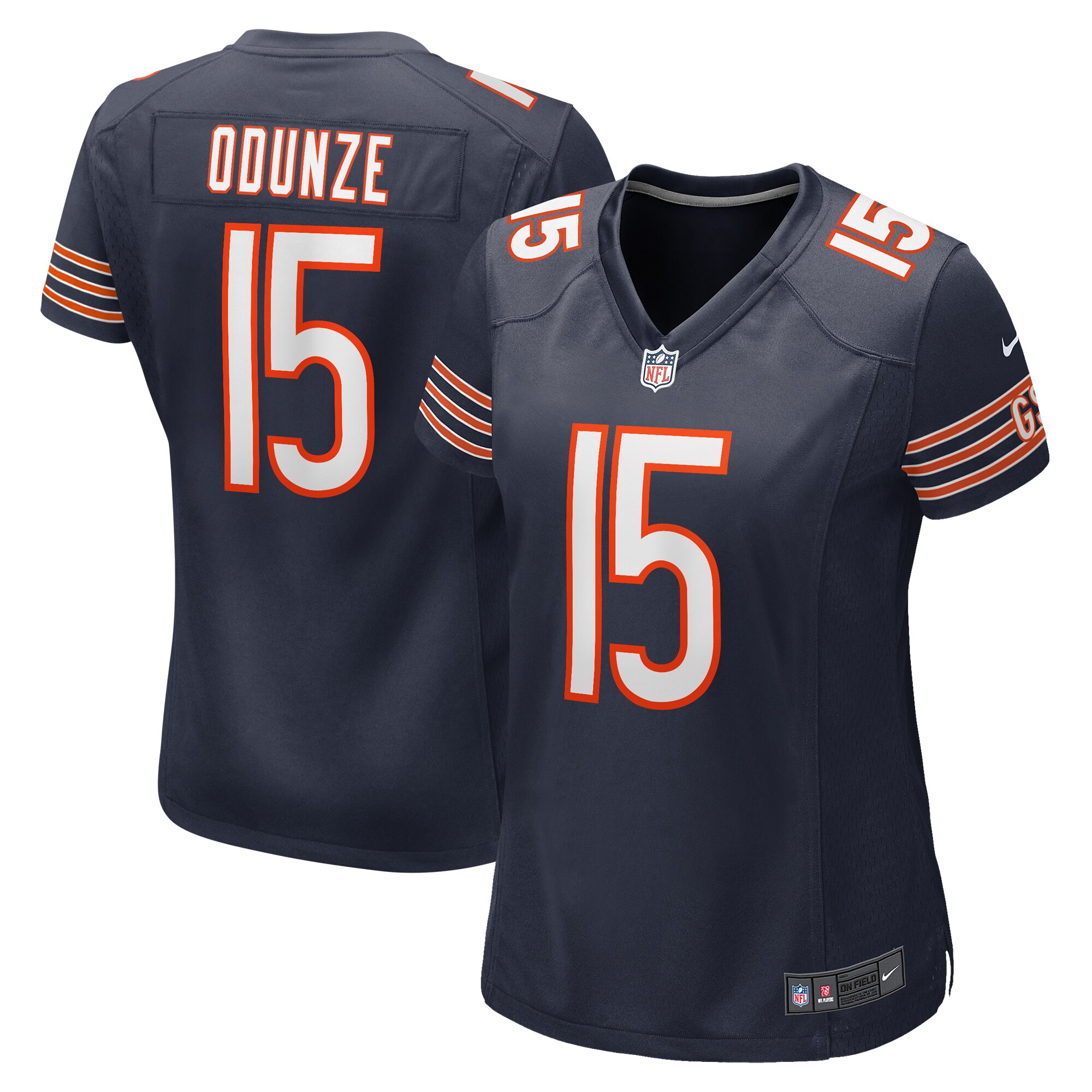 Women's Chicago Bears Rome Odunze Navy Game Jersey JS5706 Saliibo