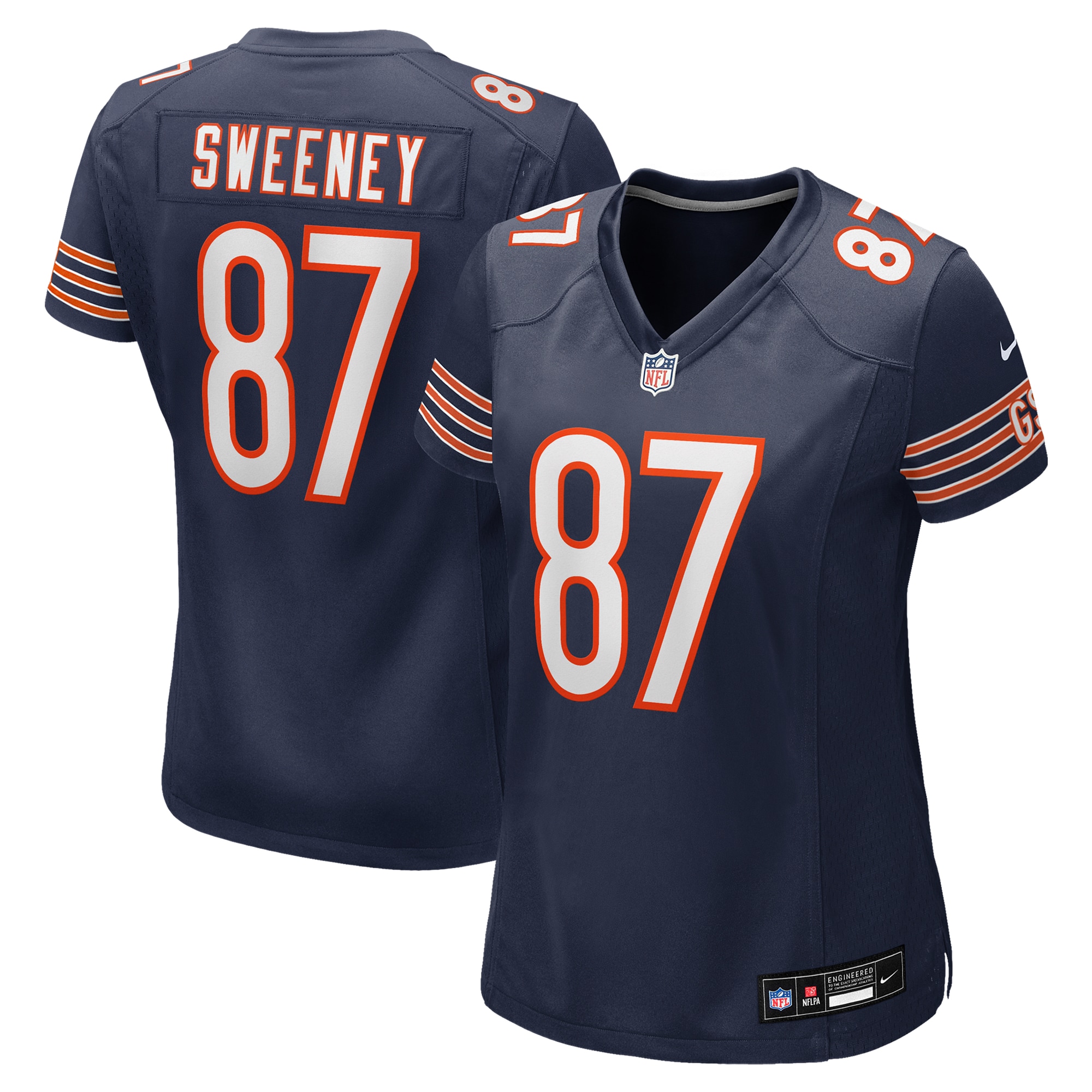 Women's Chicago Bears Tommy Sweeney Navy Game Jersey JS8343 Saliibo