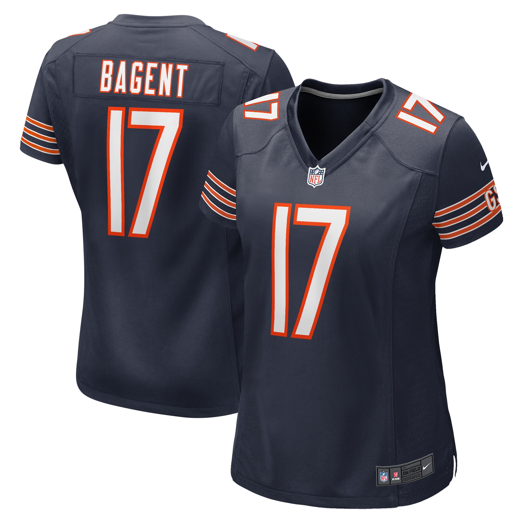 Women's Chicago Bears Tyson Bagent Navy Game Jersey JS1881 Saliibo