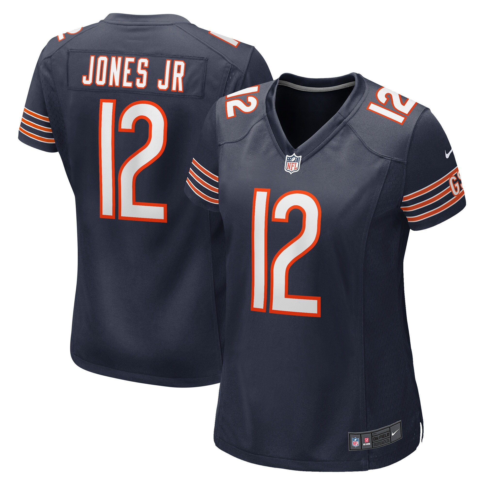 Women's Chicago Bears Velus Jones Jr. Navy Game Player Jersey JS5727 Saliibo