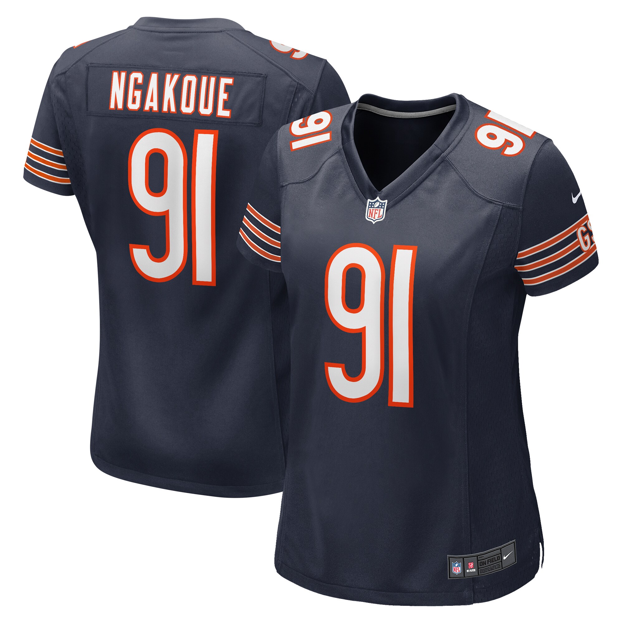 Women's Chicago Bears Yannick Ngakoue Navy Team Game Jersey JS6079 Saliibo