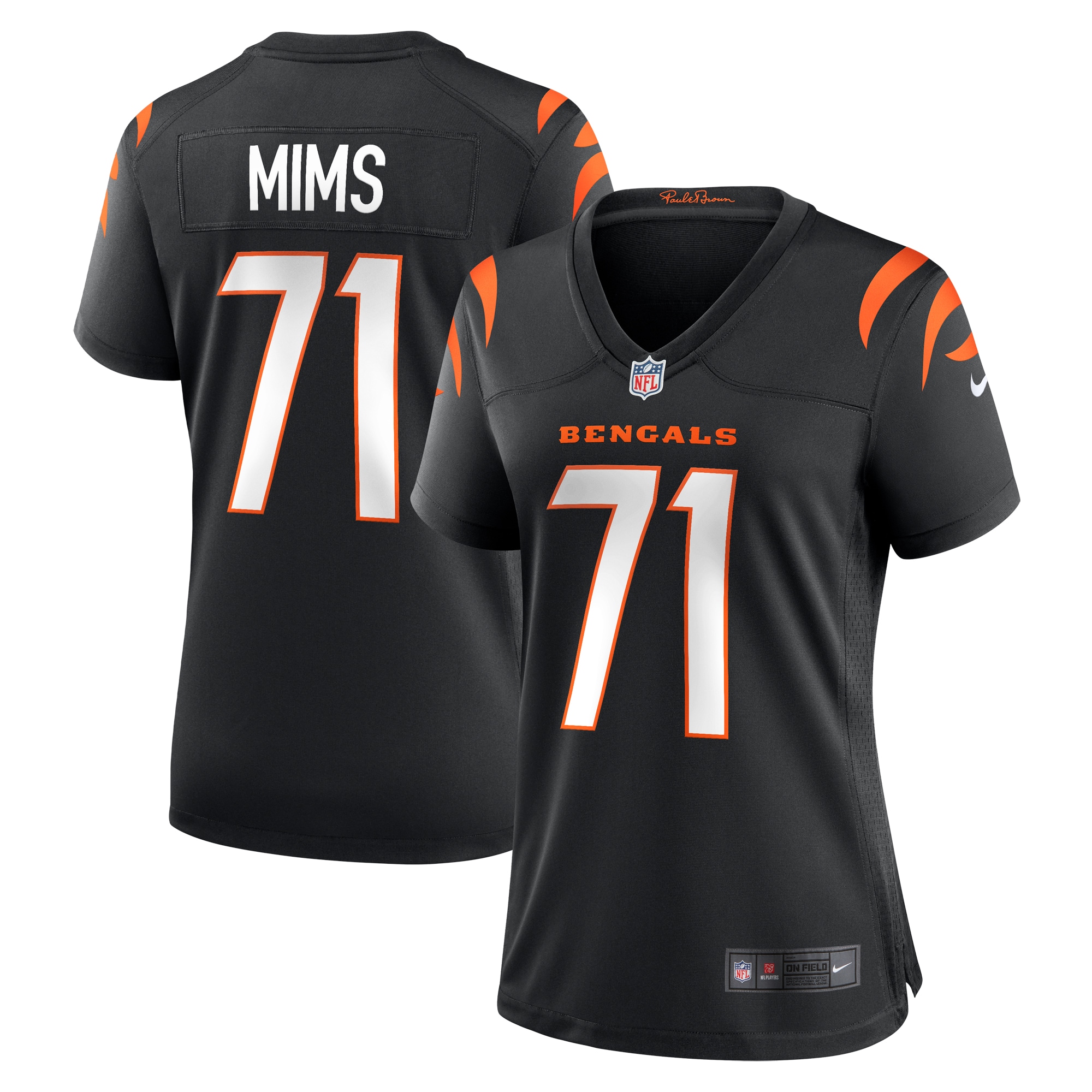 Women's Cincinnati Bengals Amarius Mims Black Game Jersey JS1342 Saliibo