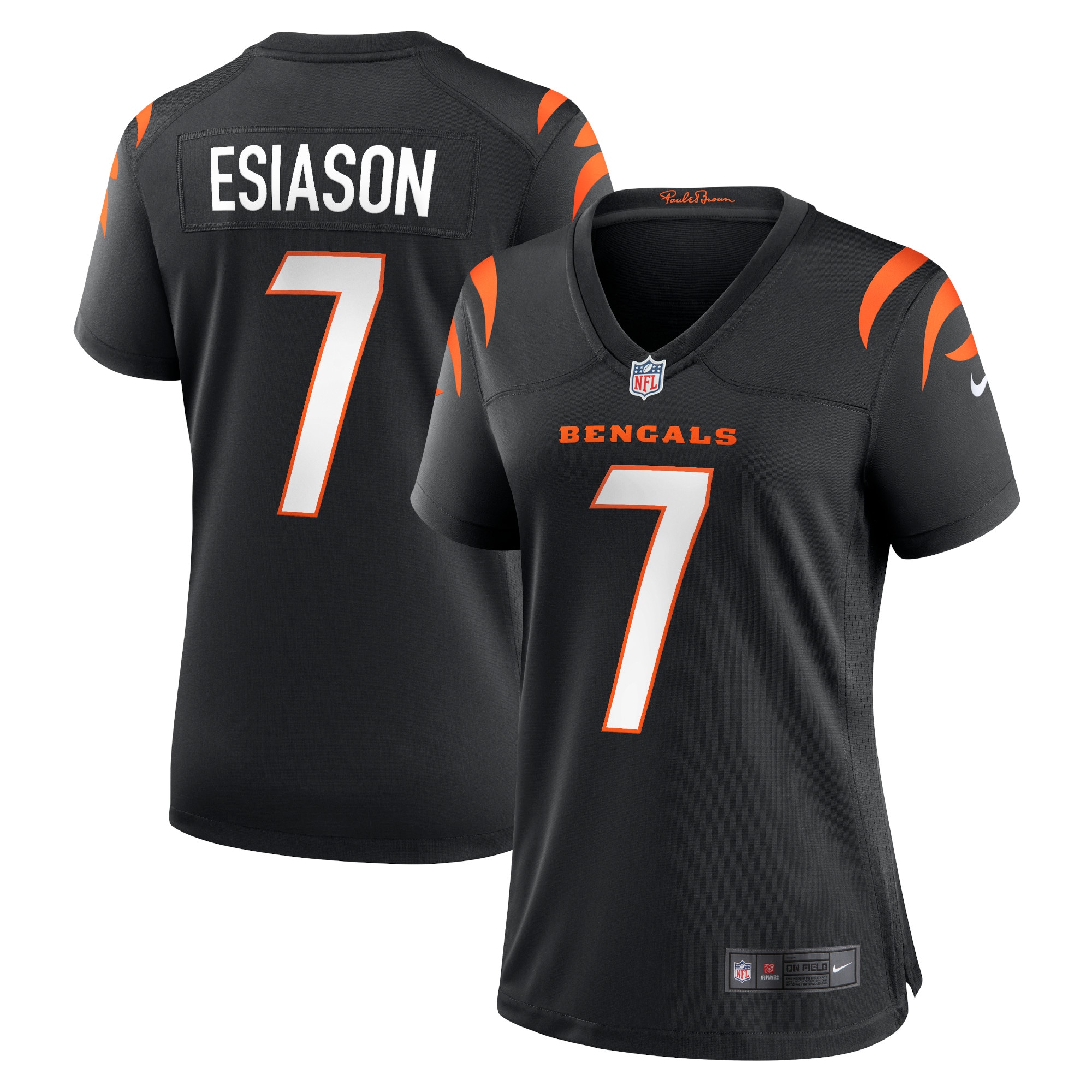 Women's Cincinnati Bengals Boomer Esiason Black Retired Player Jersey JS7291 Saliibo