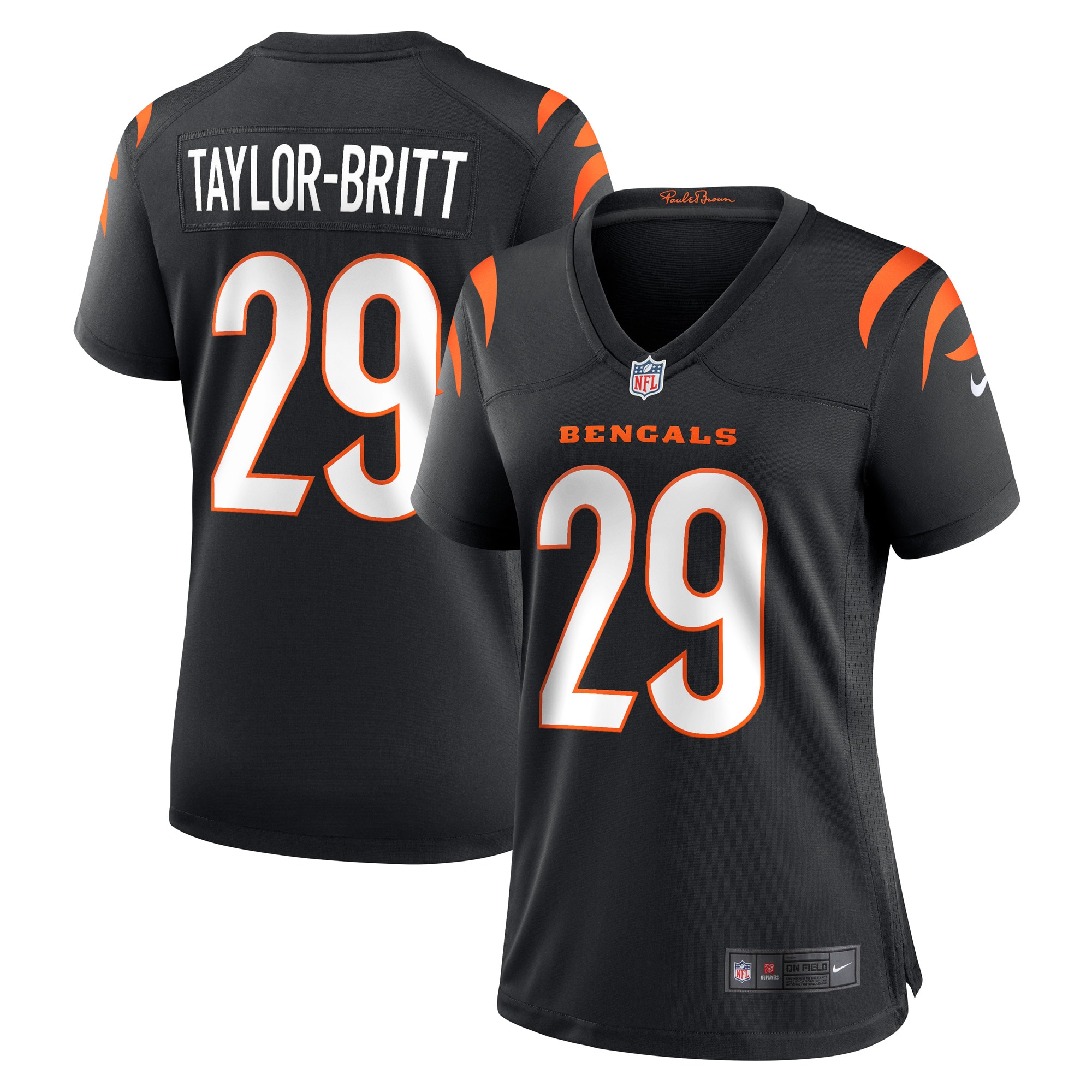 Women's Cincinnati Bengals Cam Taylor-Britt Black Game Player Jersey JS8094 Saliibo