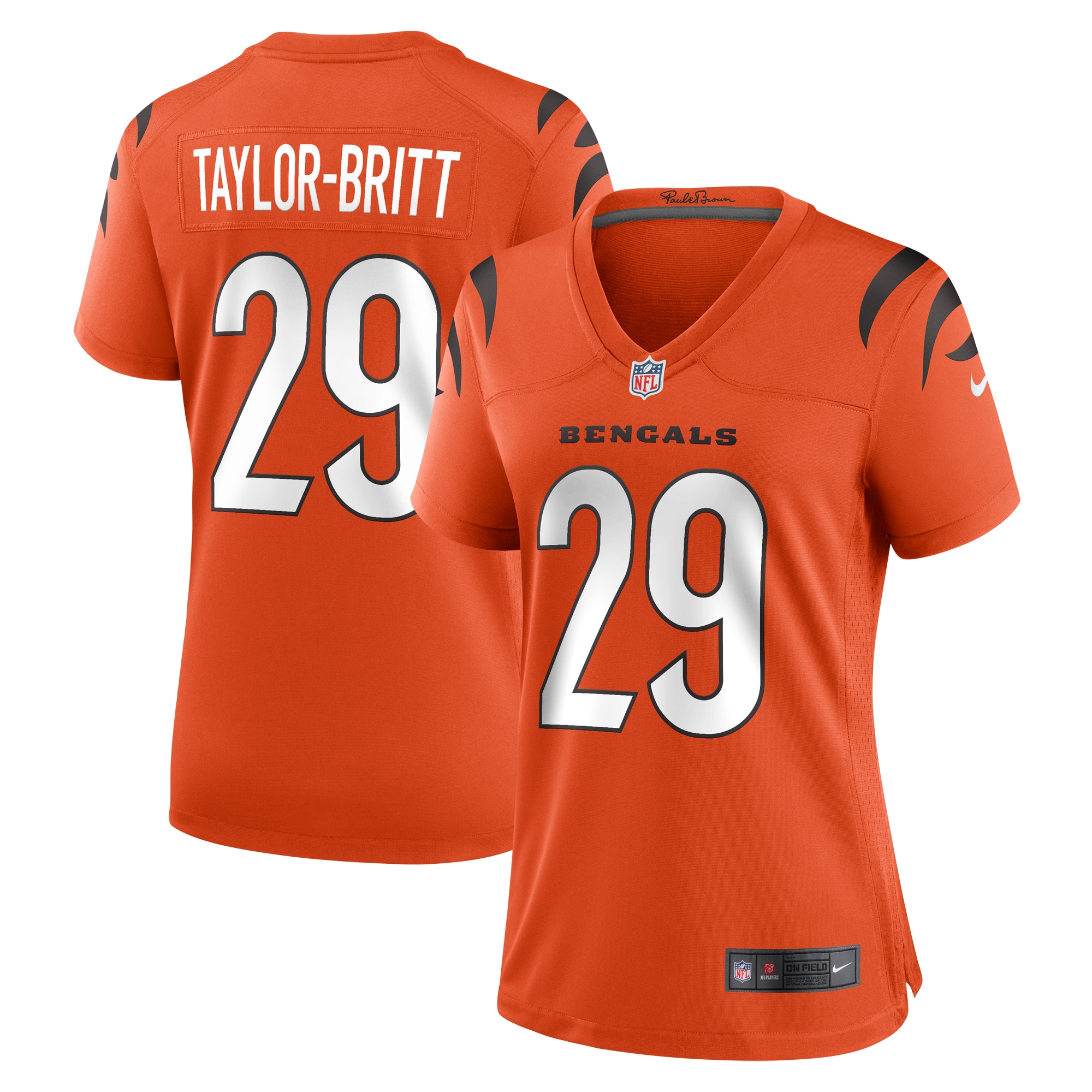 Women's Cincinnati Bengals Cam Taylor-Britt Orange Alternate Game Jersey JS8559 Saliibo