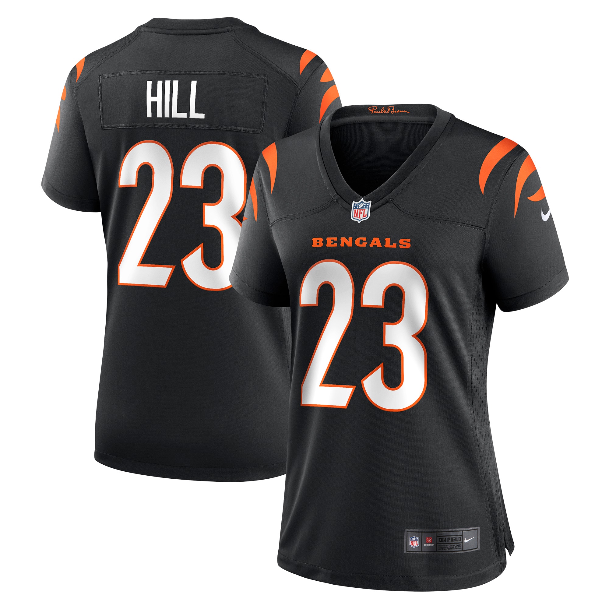 Women's Cincinnati Bengals Daxton Hill Black Player Game Jersey JS9129 Saliibo