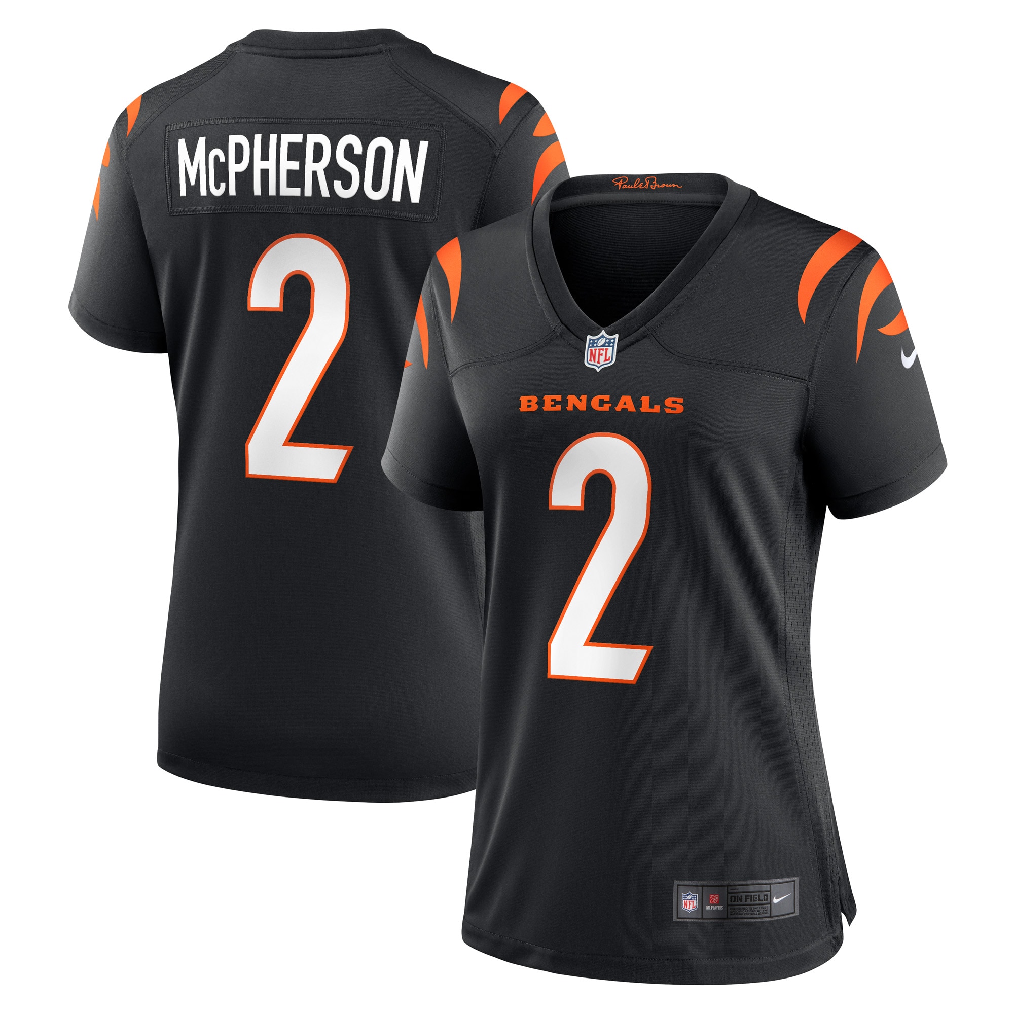 Women's Cincinnati Bengals Evan McPherson Black Game Jersey JS3586 Saliibo