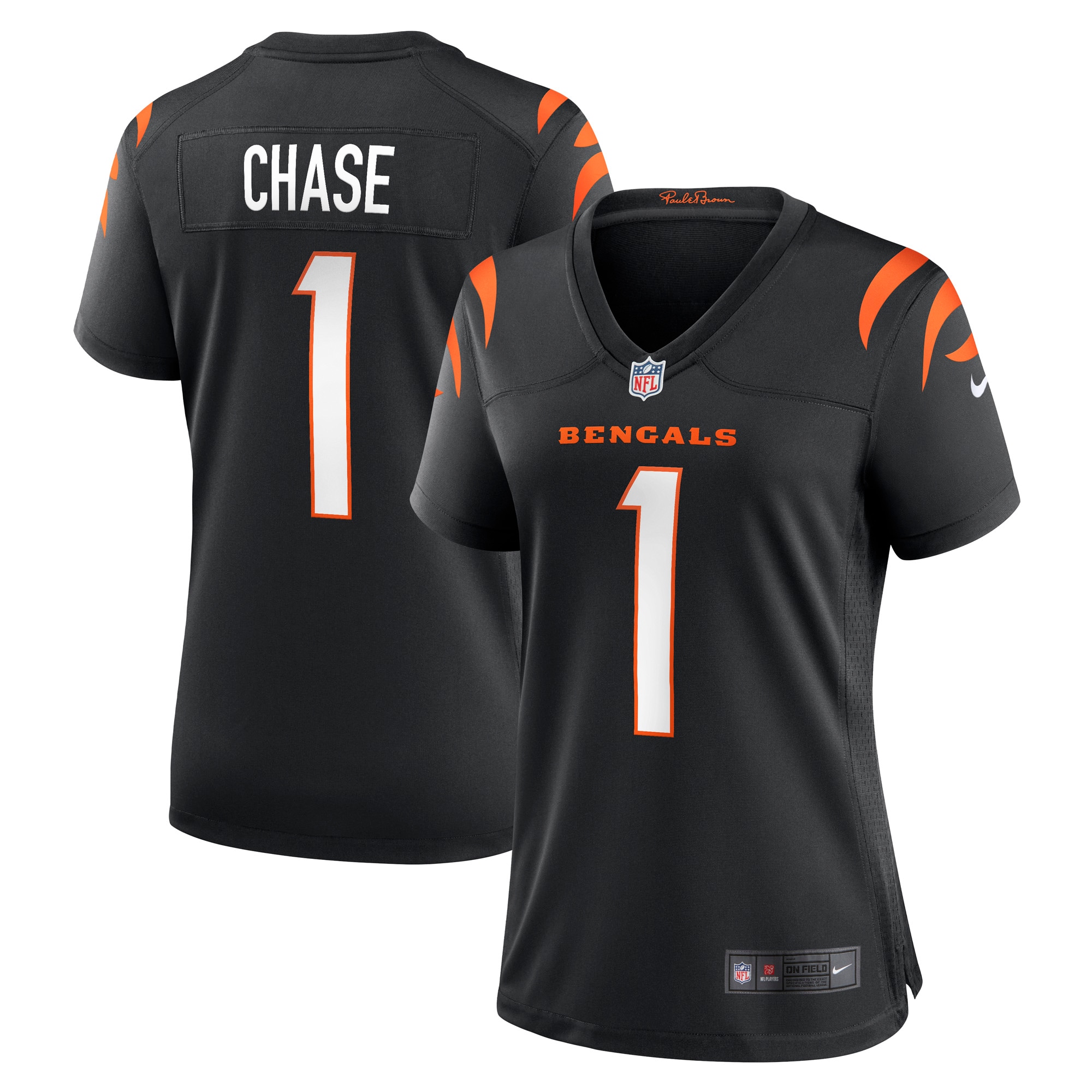Women's Cincinnati Bengals Ja'Marr Chase Black Game Jersey JS4871 Saliibo