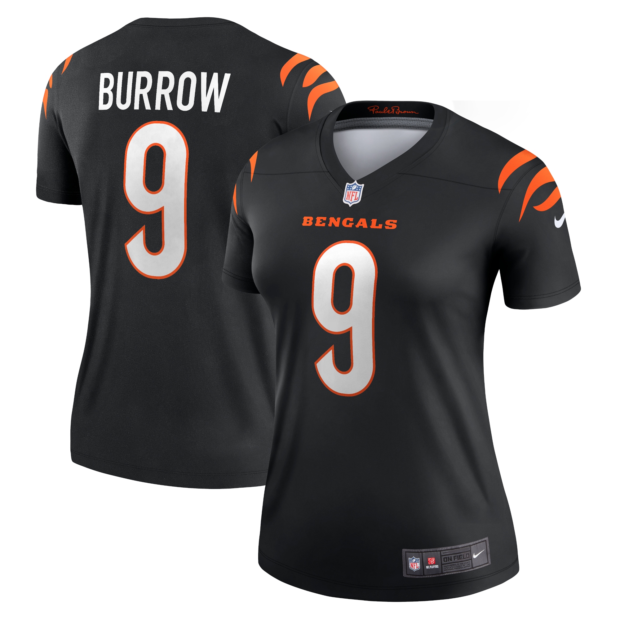 Women's Cincinnati Bengals Joe Burrow Black Legend Player Performance Top JS8691 Saliibo