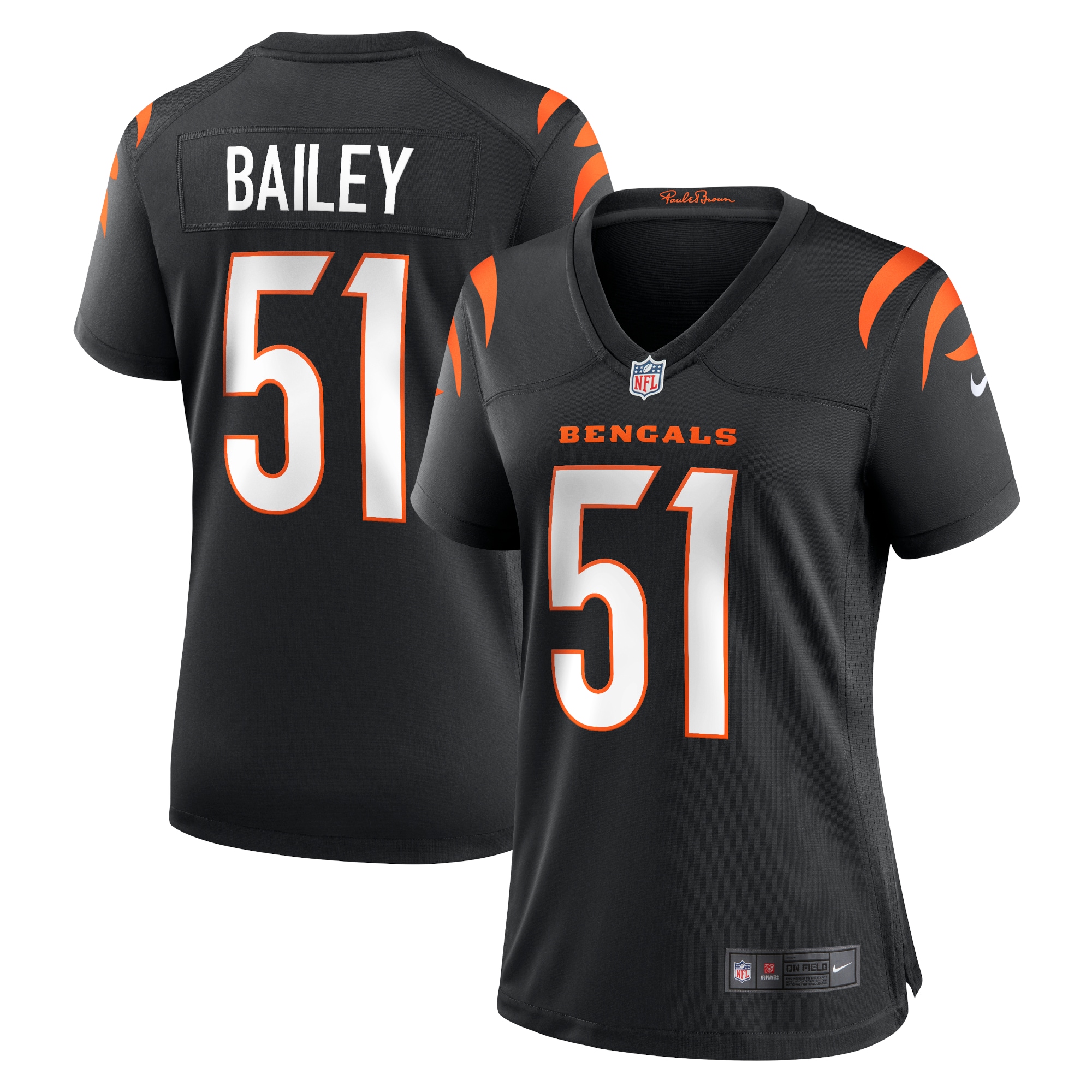 Women's Cincinnati Bengals Markus Bailey Black Game Jersey JS9832 Saliibo
