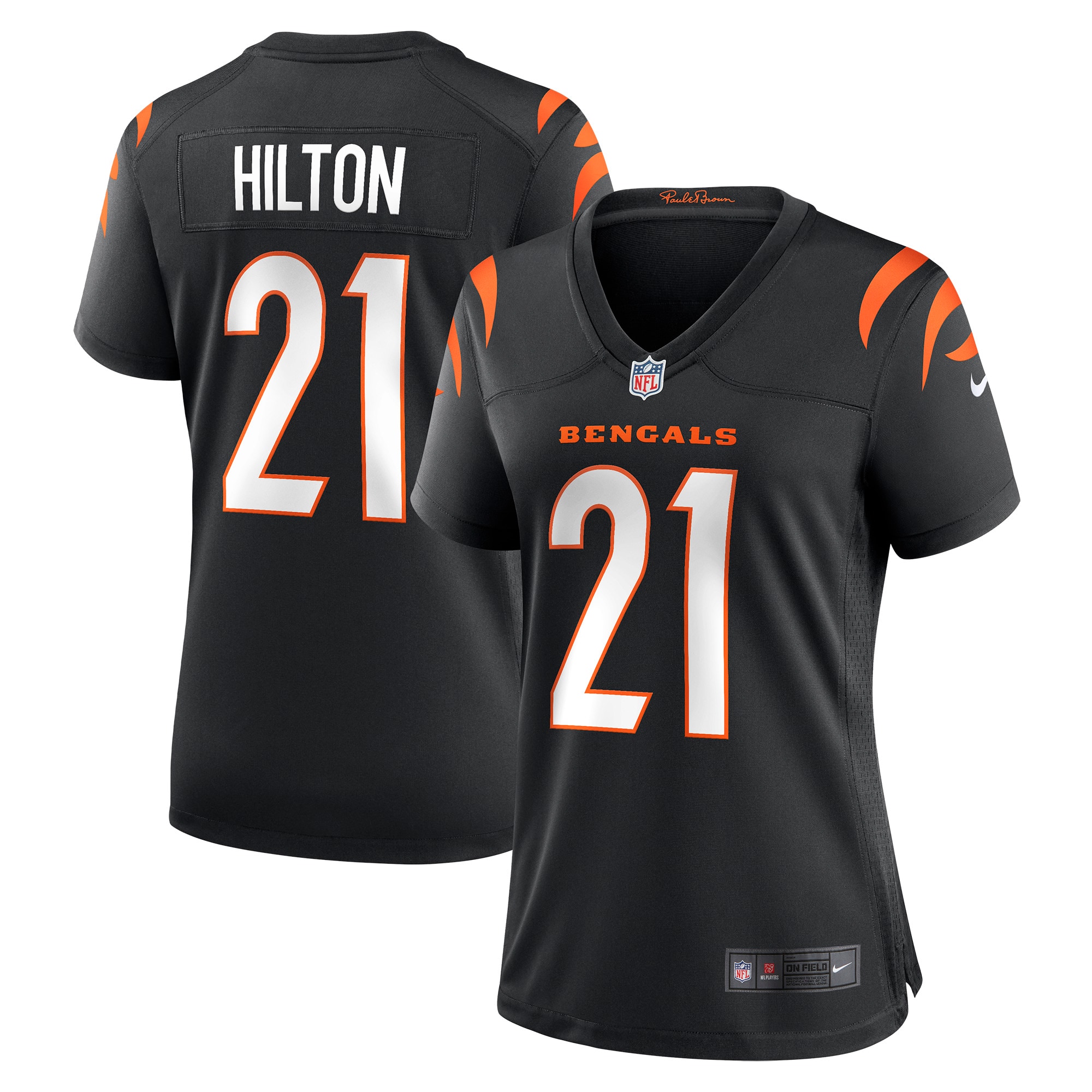 Women's Cincinnati Bengals Mike Hilton Black Game Player Jersey JS7172 Saliibo