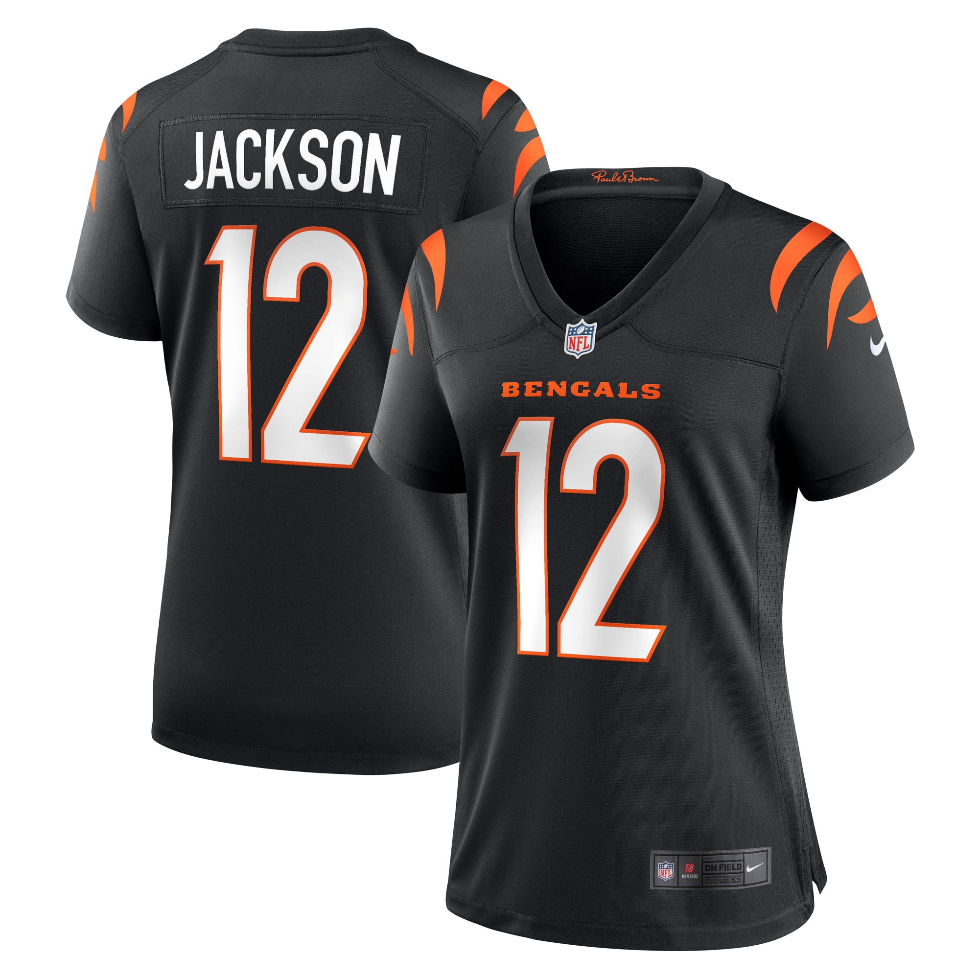 Women's Cincinnati Bengals Shedrick Jackson Black Team Game Jersey JS2296 Saliibo