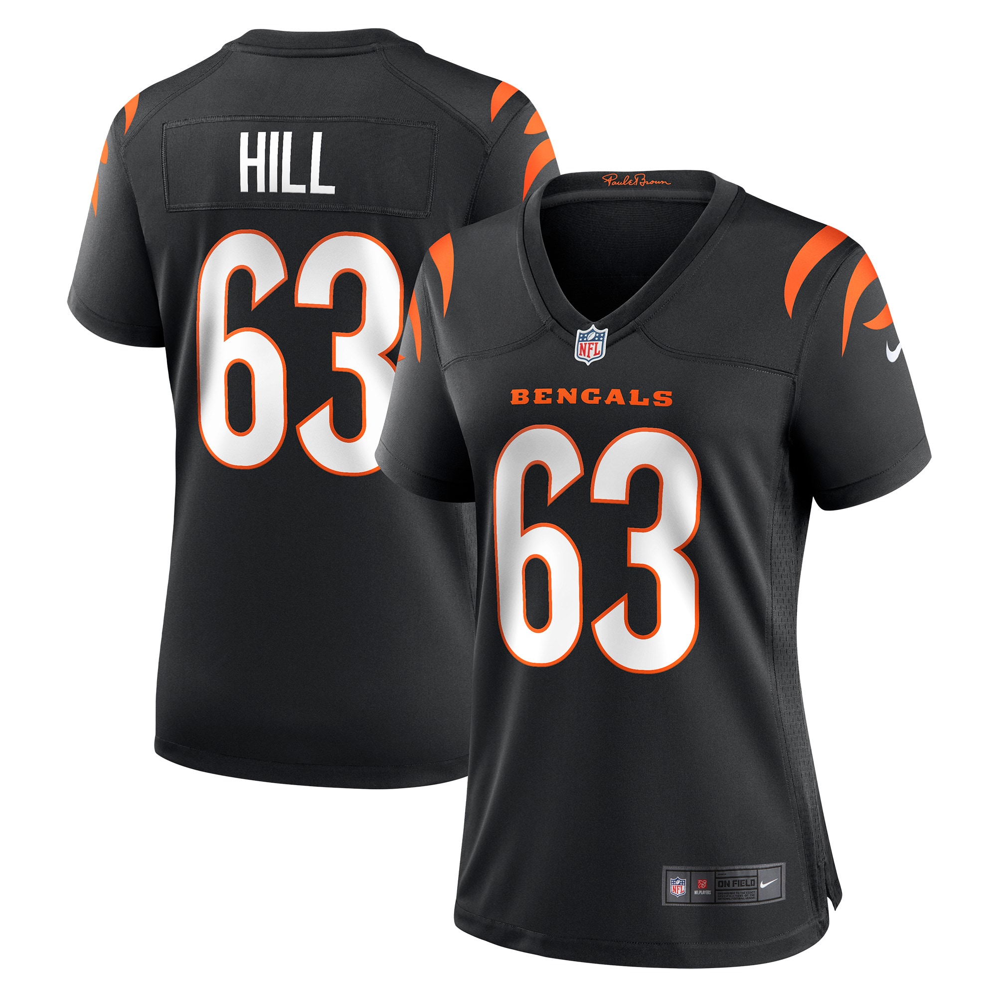 Women's Cincinnati Bengals Trey Hill Black Game Jersey JS1676 Saliibo