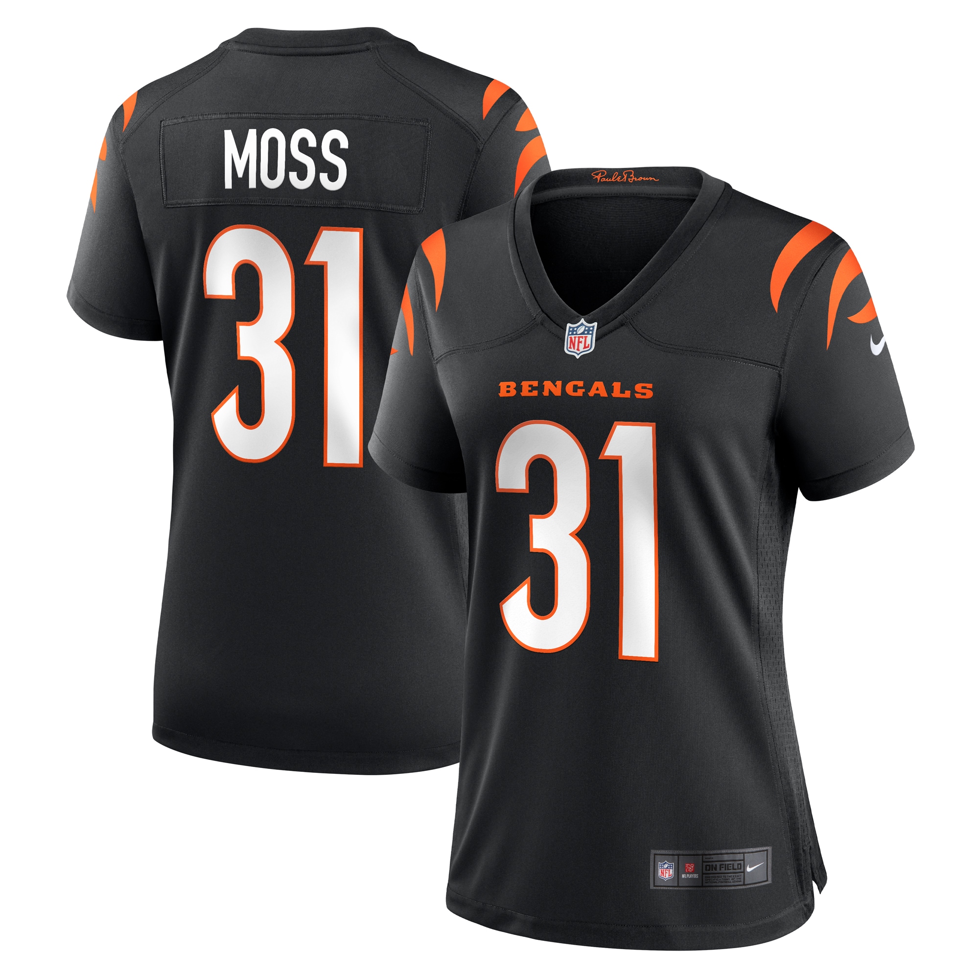 Women's Cincinnati Bengals Zack Moss Black Game Jersey JS5035 Saliibo