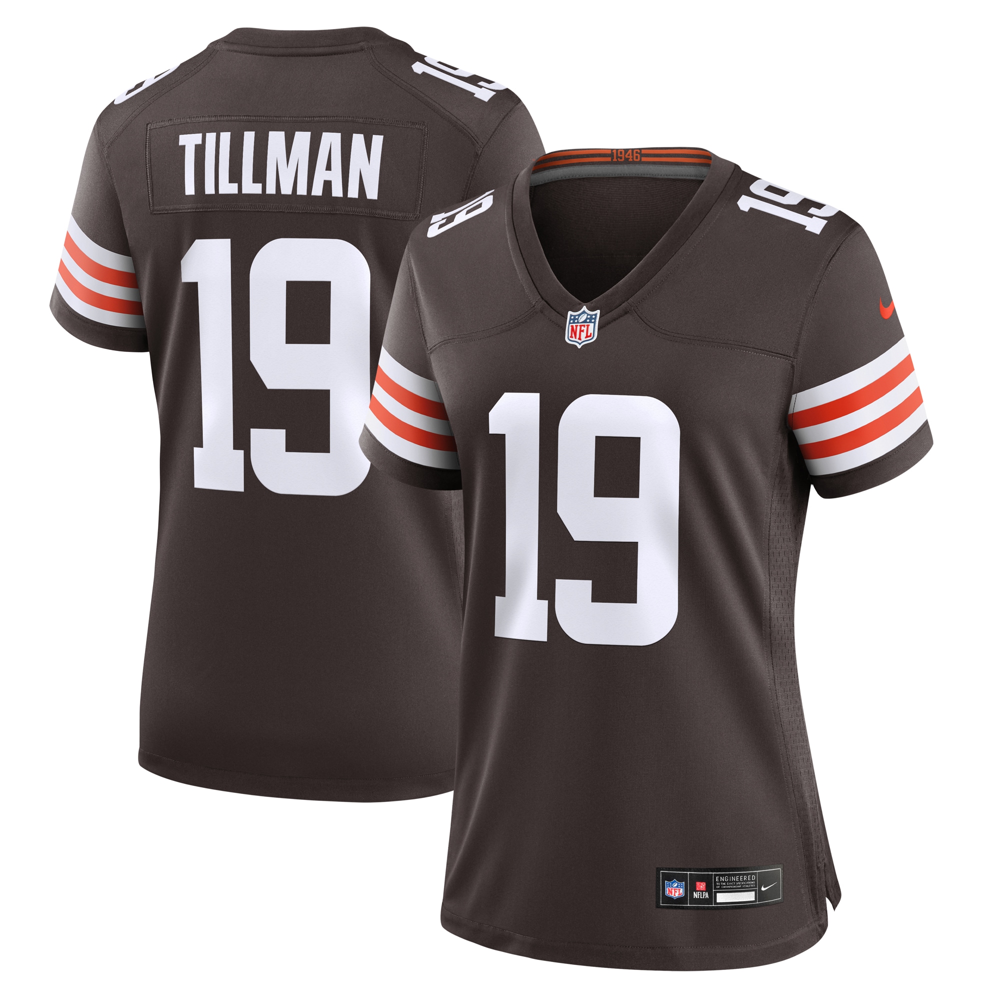Women's Cleveland Browns Cedric Tillman Brown Game Jersey JS7131 Saliibo