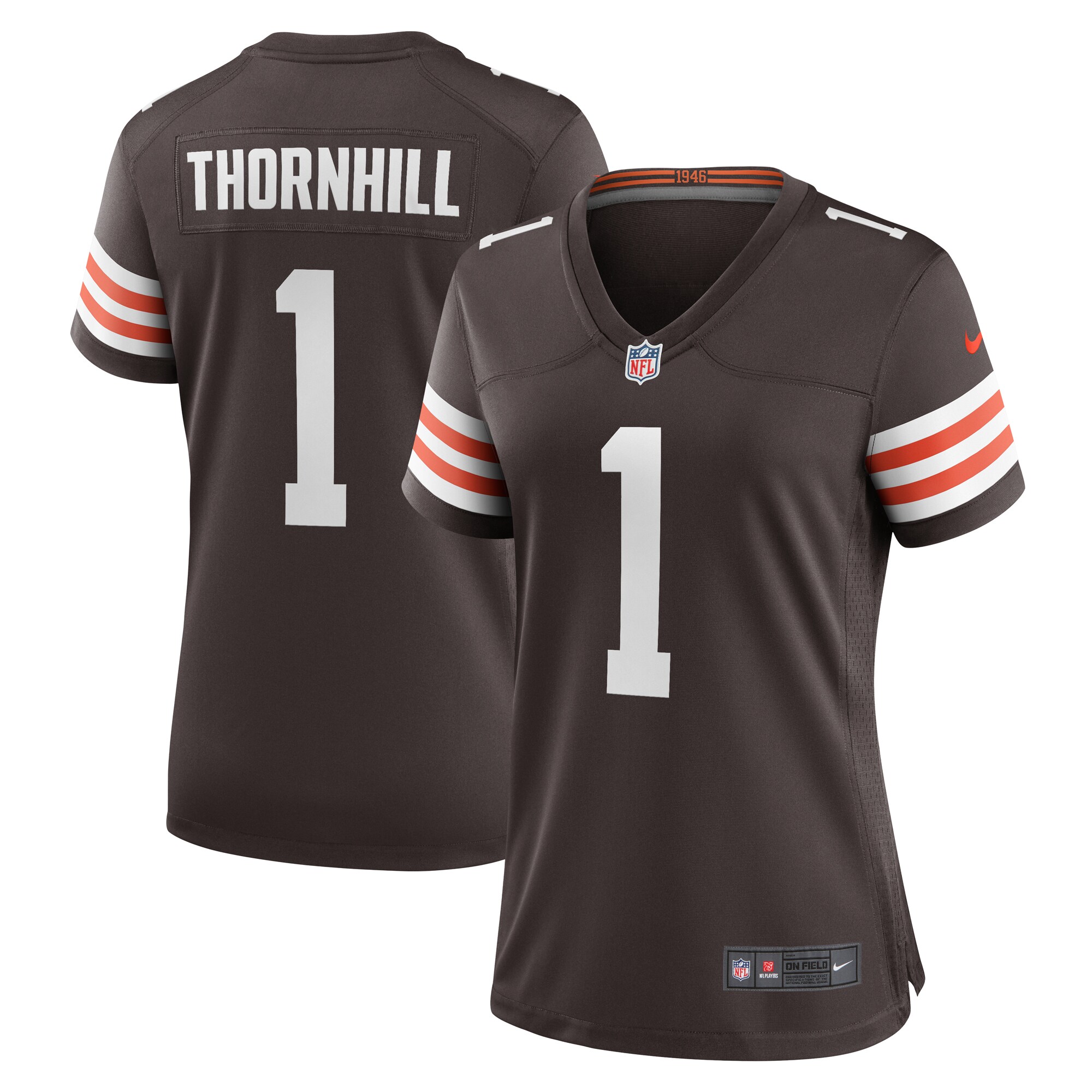 Women's Cleveland Browns Juan Thornhill Brown Women's All Player Jersey JS5035 Saliibo