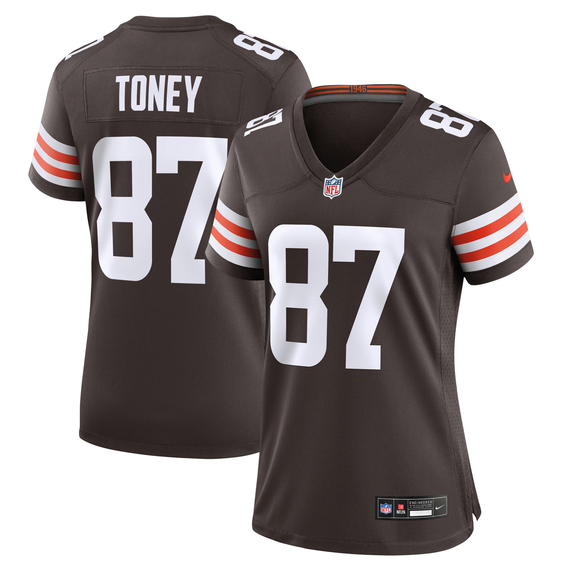 Women's Cleveland Browns Kadarius Toney Brown Team Game Jersey JS9536 Saliibo