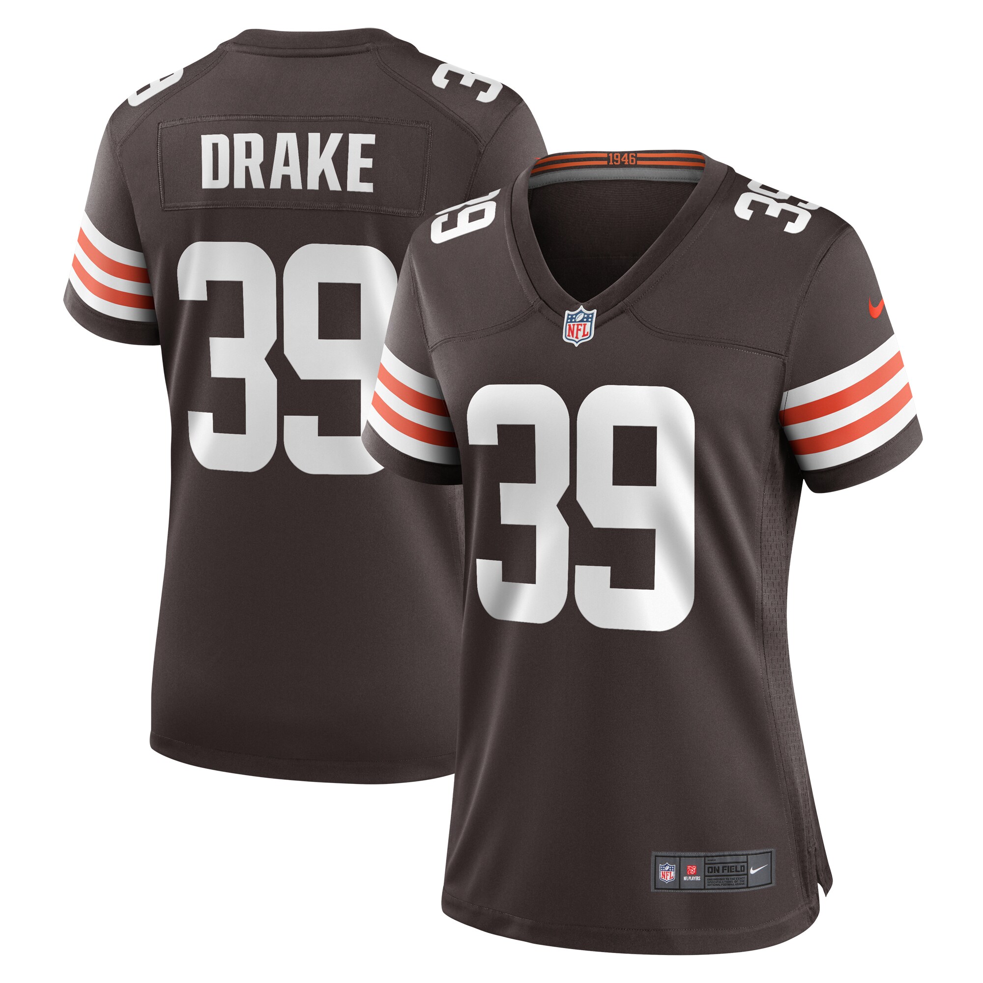 Women's Cleveland Browns Kenyan Drake Brown Game Jersey JS7518 Saliibo