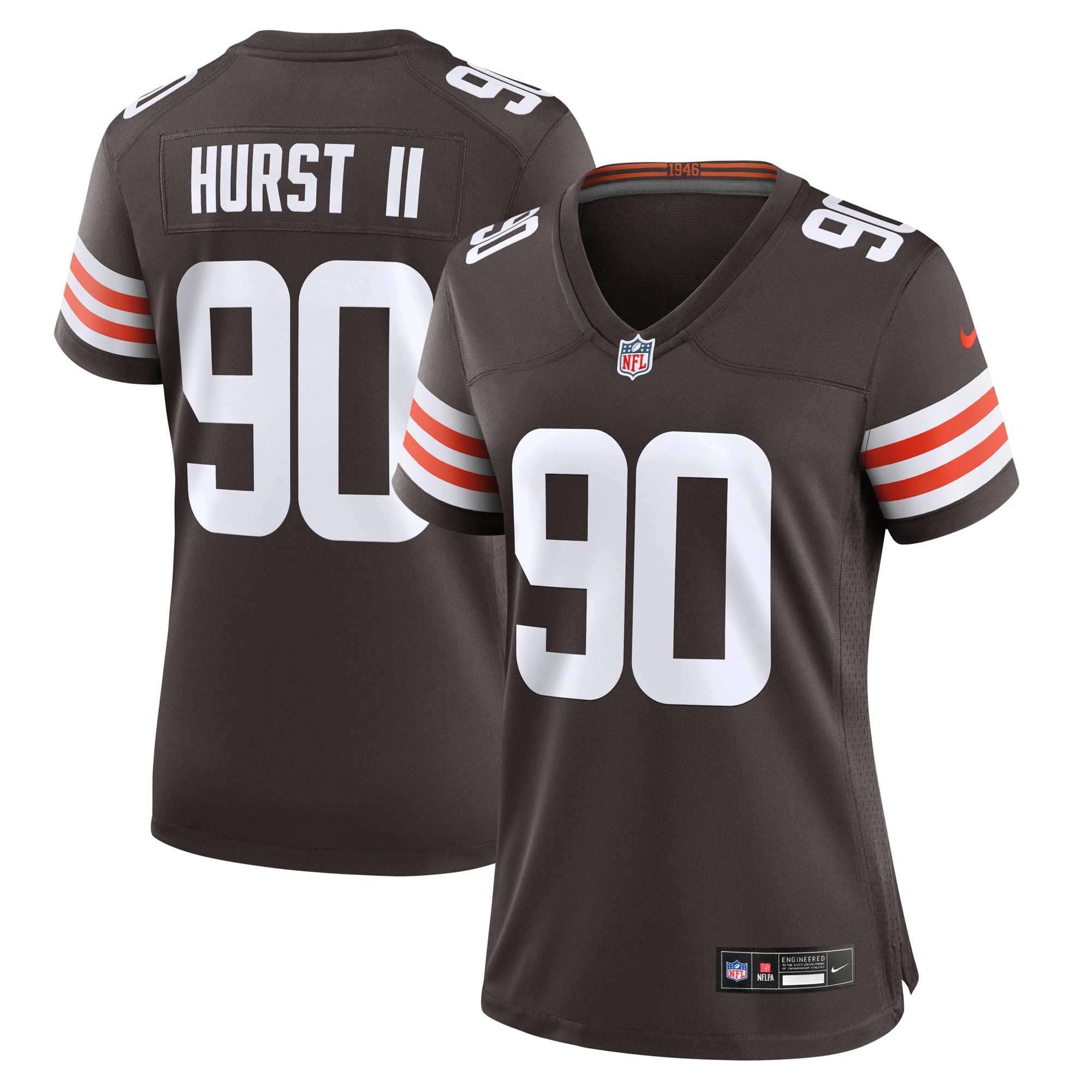 Women's Cleveland Browns Maurice Hurst II Brown Game Jersey JS7360 Saliibo
