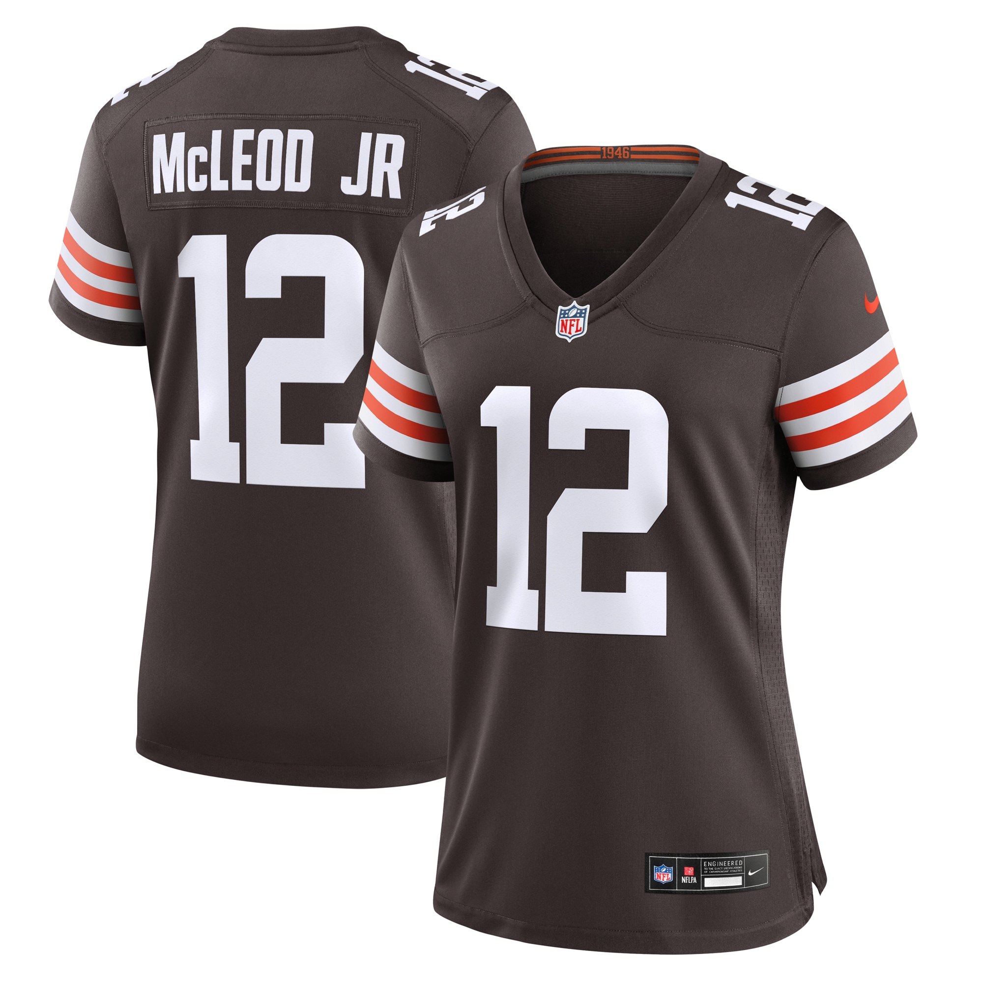 Women's Cleveland Browns Rodney McLeod Jr Brown Game Jersey JS1473 Saliibo